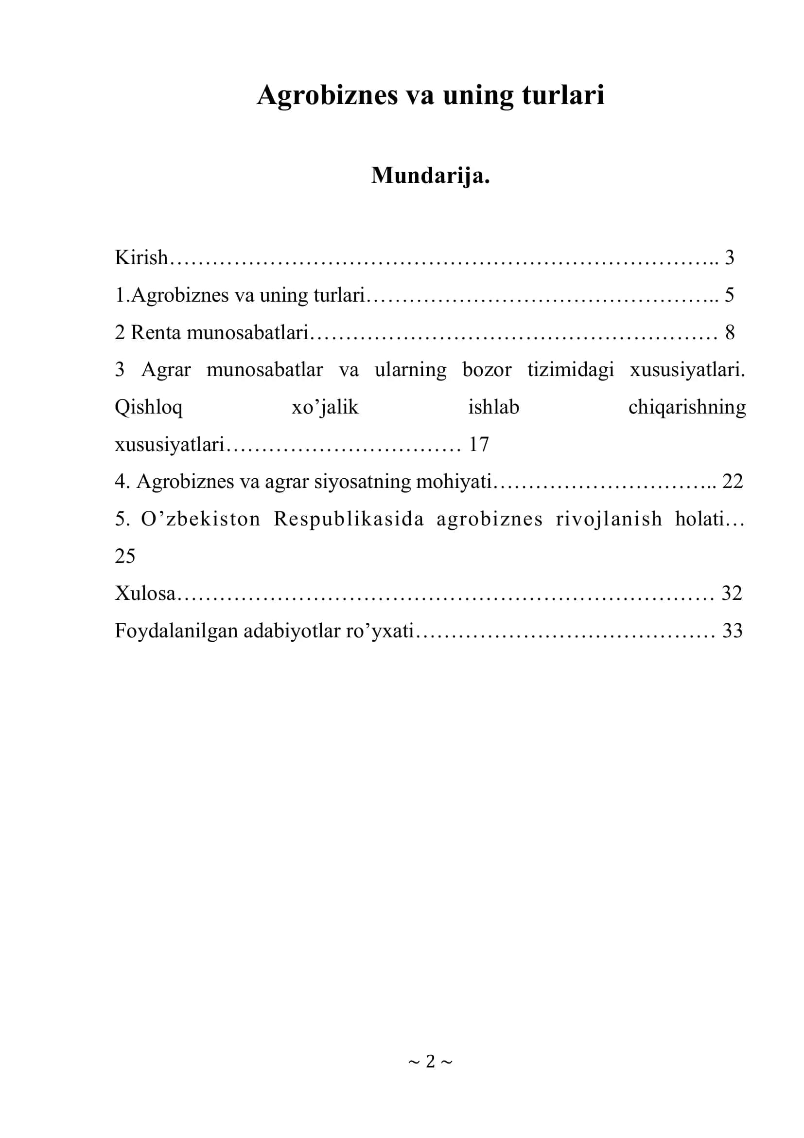 Agrobiznes va uning turlari 2