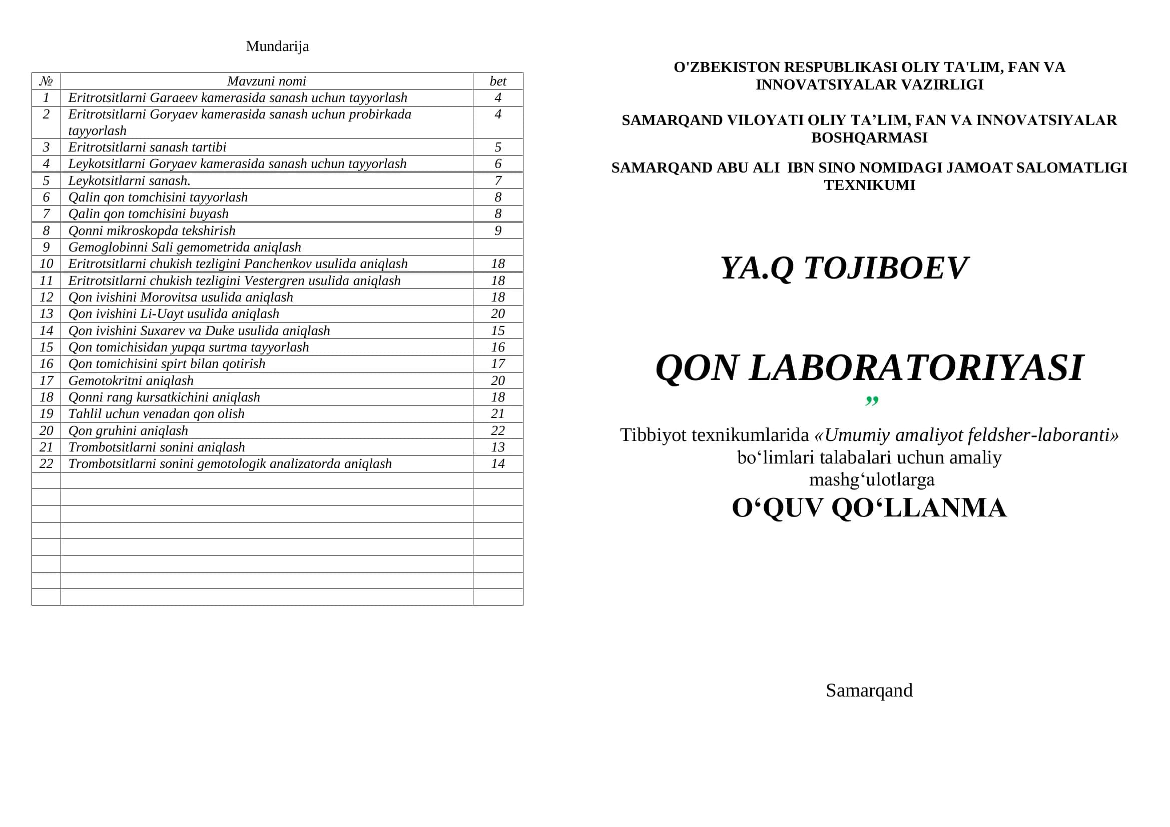 QON LABORATORIYASI 2