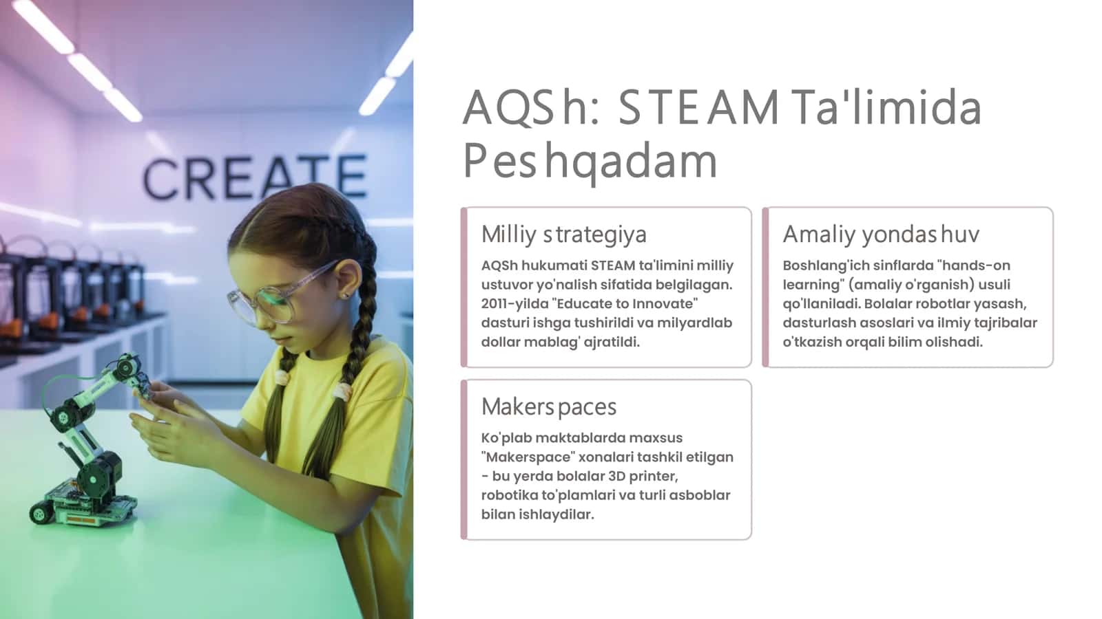 Boshlang‘ich sinflarda STEAM texnologiyasi asosida tashkil etishda xorijiy davlatlar tajribasi 2