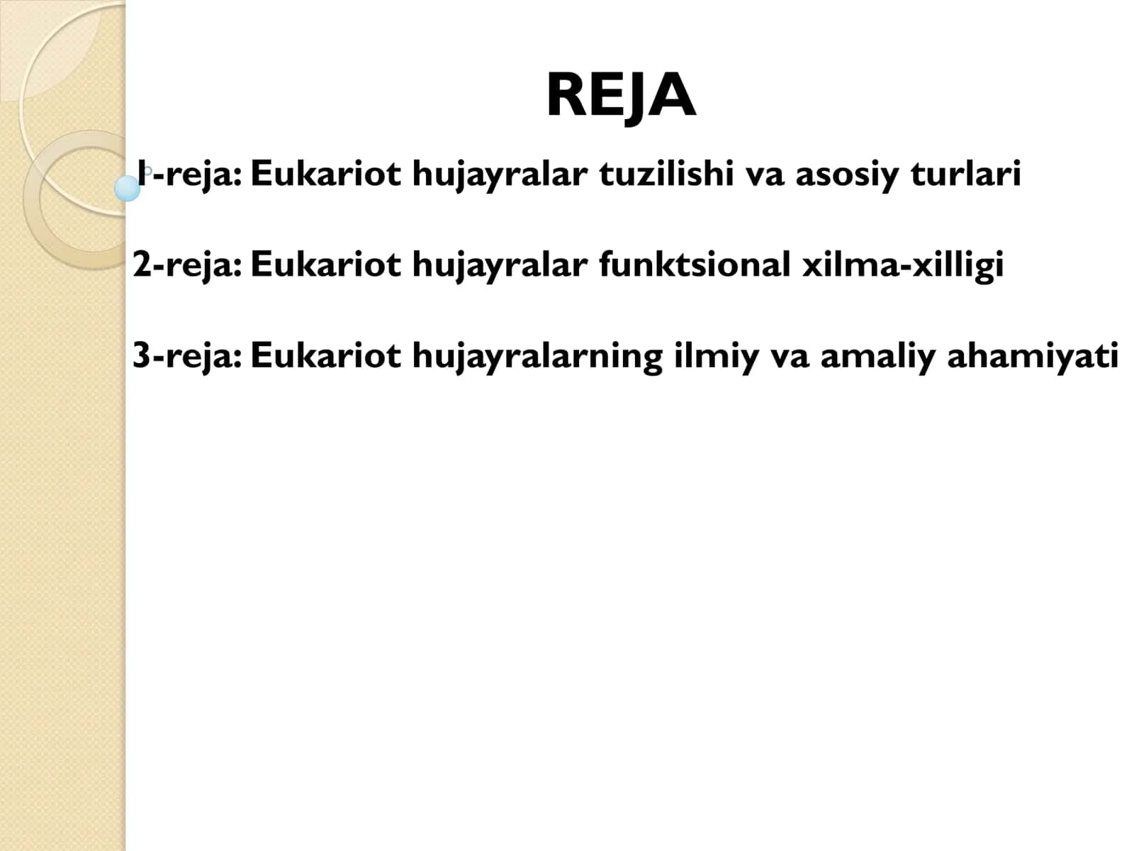 Eukariotlar hujayralarining xilma-xilligi 2
