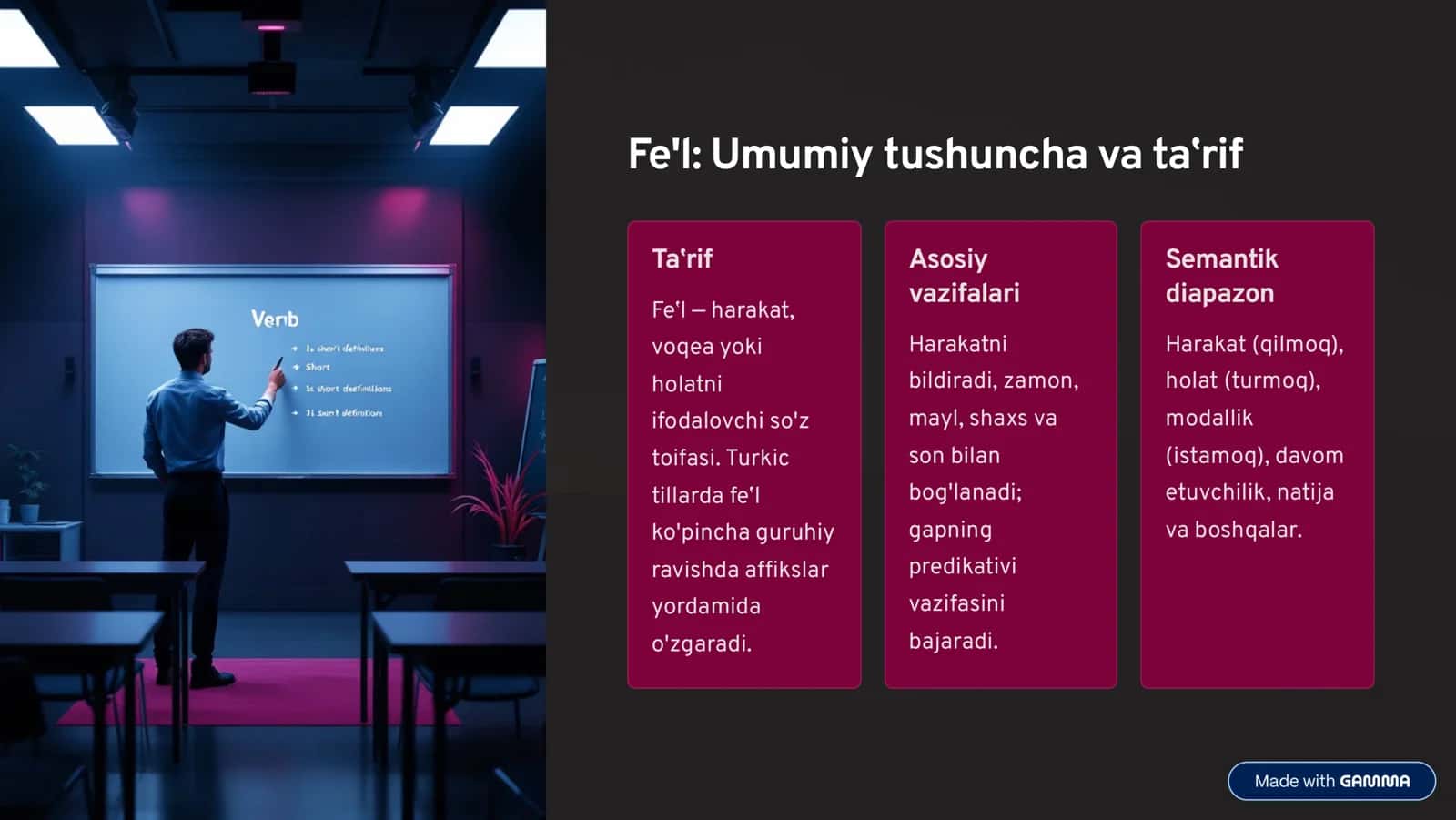 Turkic tillarda fe'l va uning grammatik xususiyatlari 2