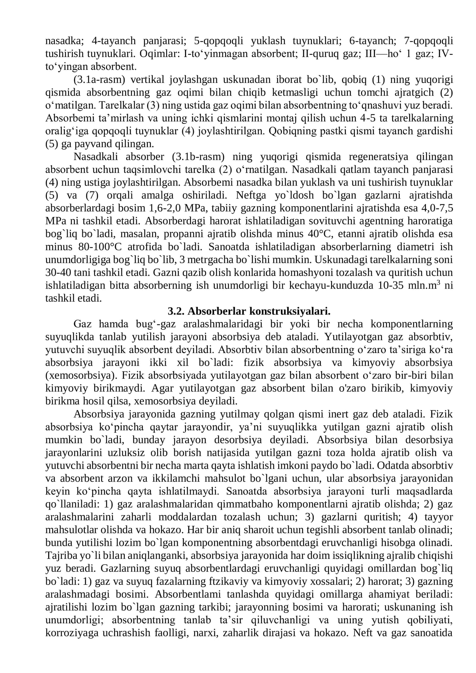 ABSORBERLAR KONSTRUKSIYALARI, ULARNING TUZILISHI VA ISHLASHPRINSIPLARINI O‘RGANISH 2