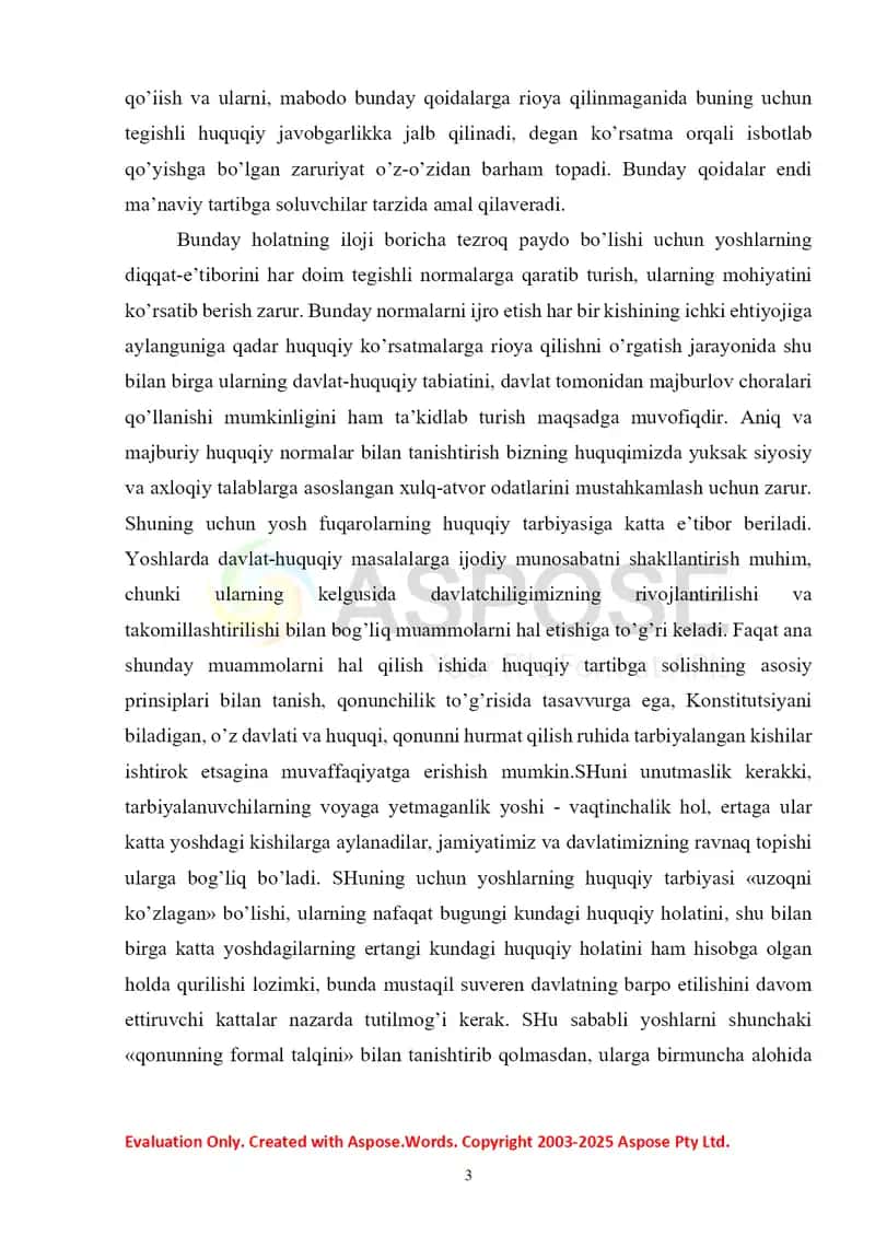 Huquqiy tarbiya tizimini insonparvarlik yoʻnalishida takomillashtirish 2