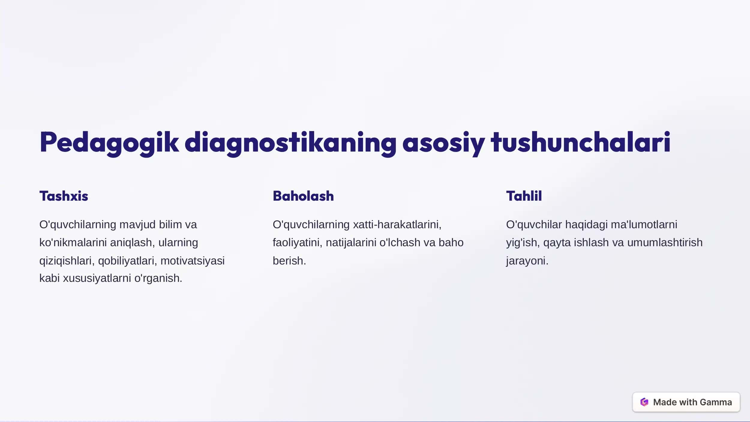 Pedagogik diagnostika 2