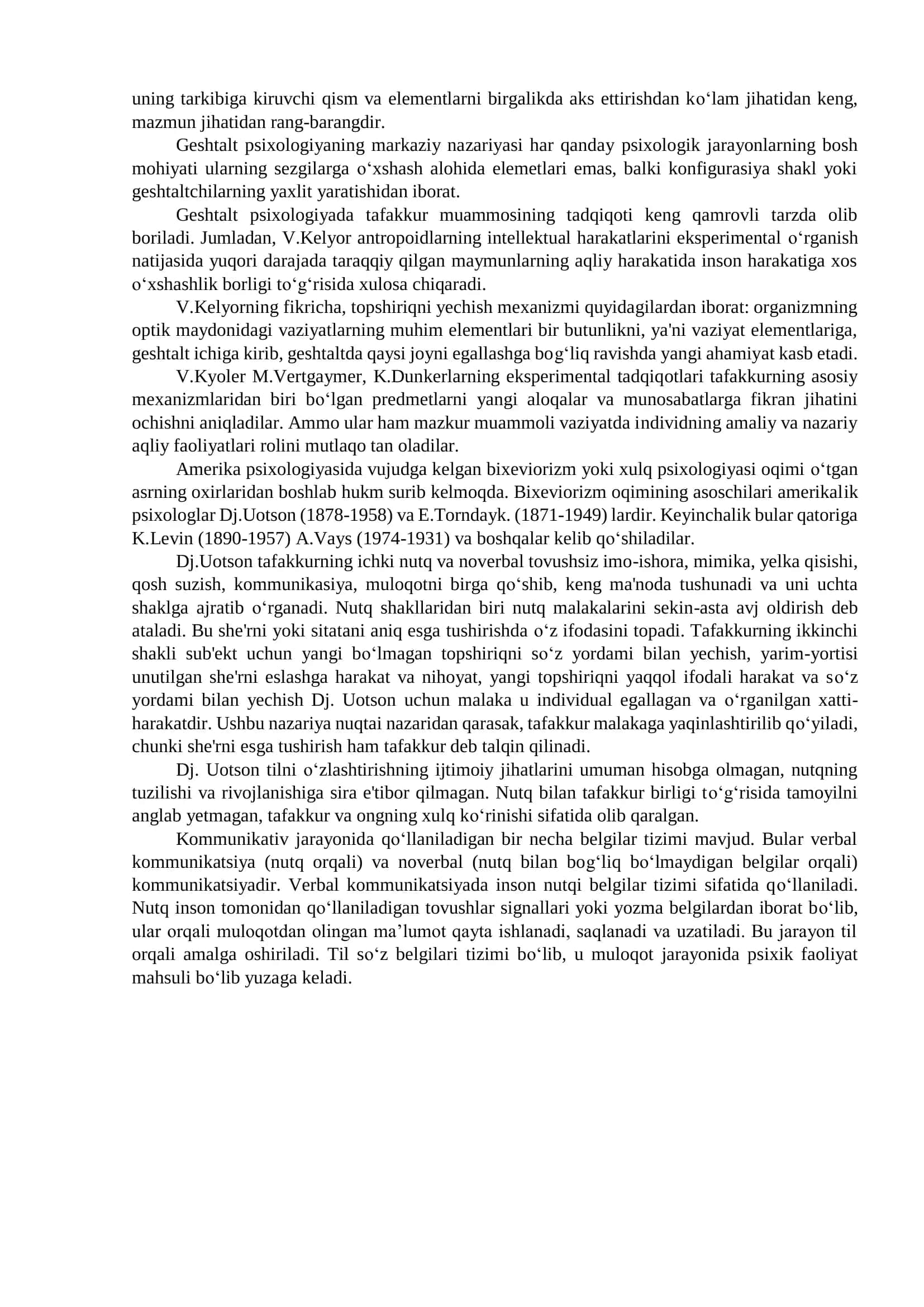 Tafakkur borasidagi psixologik nazariyalar 2
