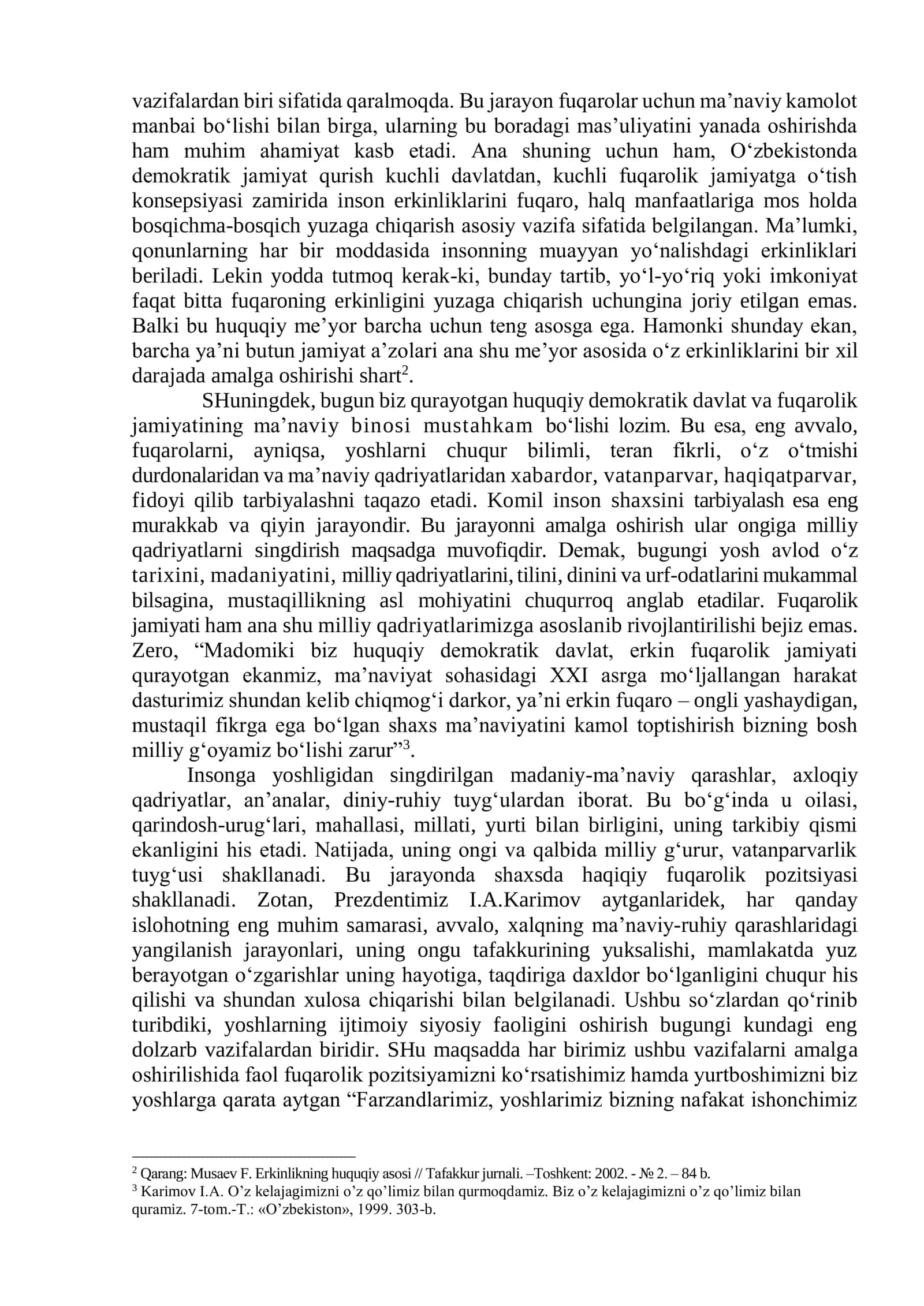 FAOL FUQAROLIK POZITSIYASIGA EGA BO‘LGAN YOSH AVLODNI TARBIYALASHNING ASOSIY YO‘NALISHLARI 2