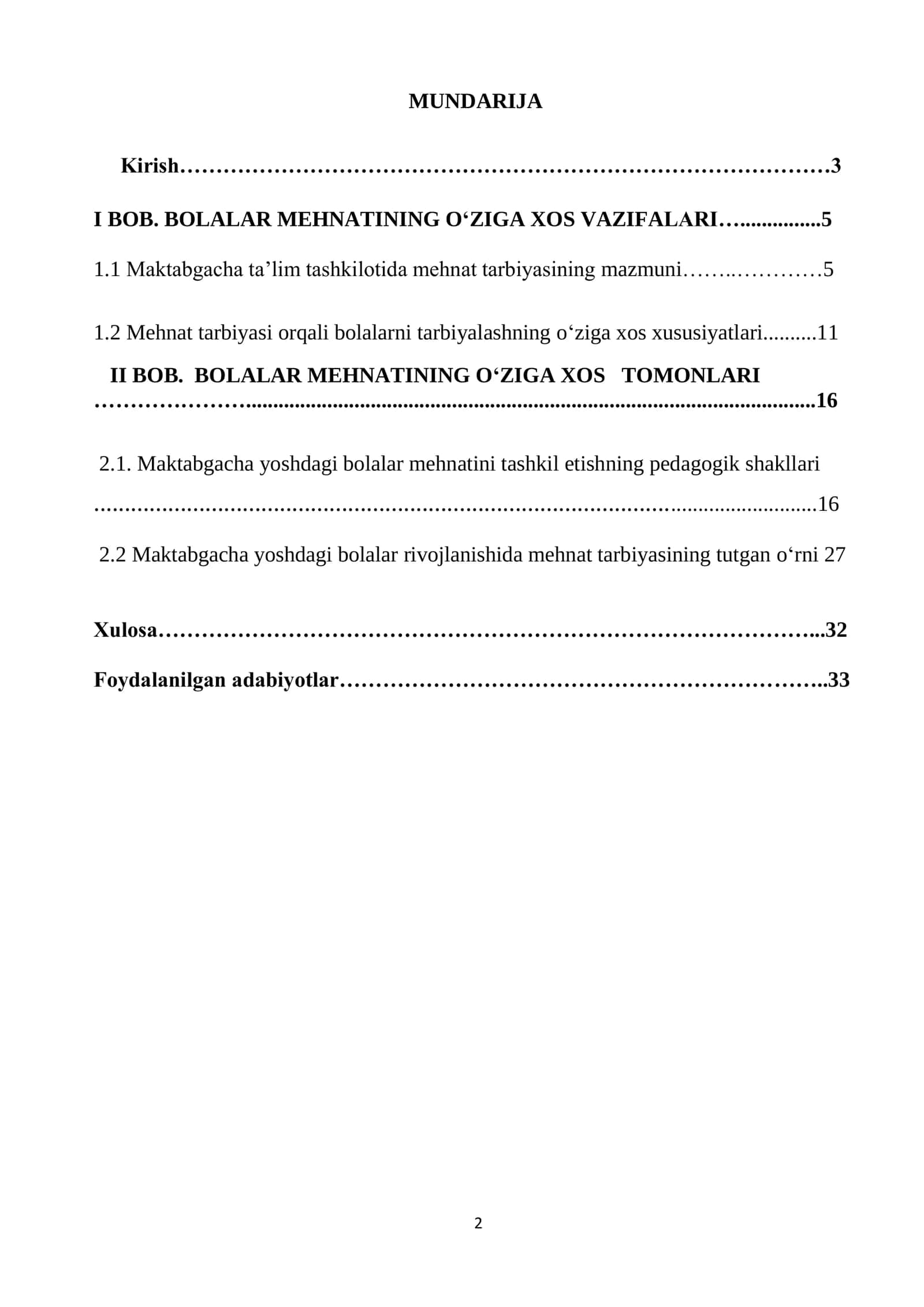 Bolalar mehnatining o‘ziga xos tomonlari va vazifalari 2