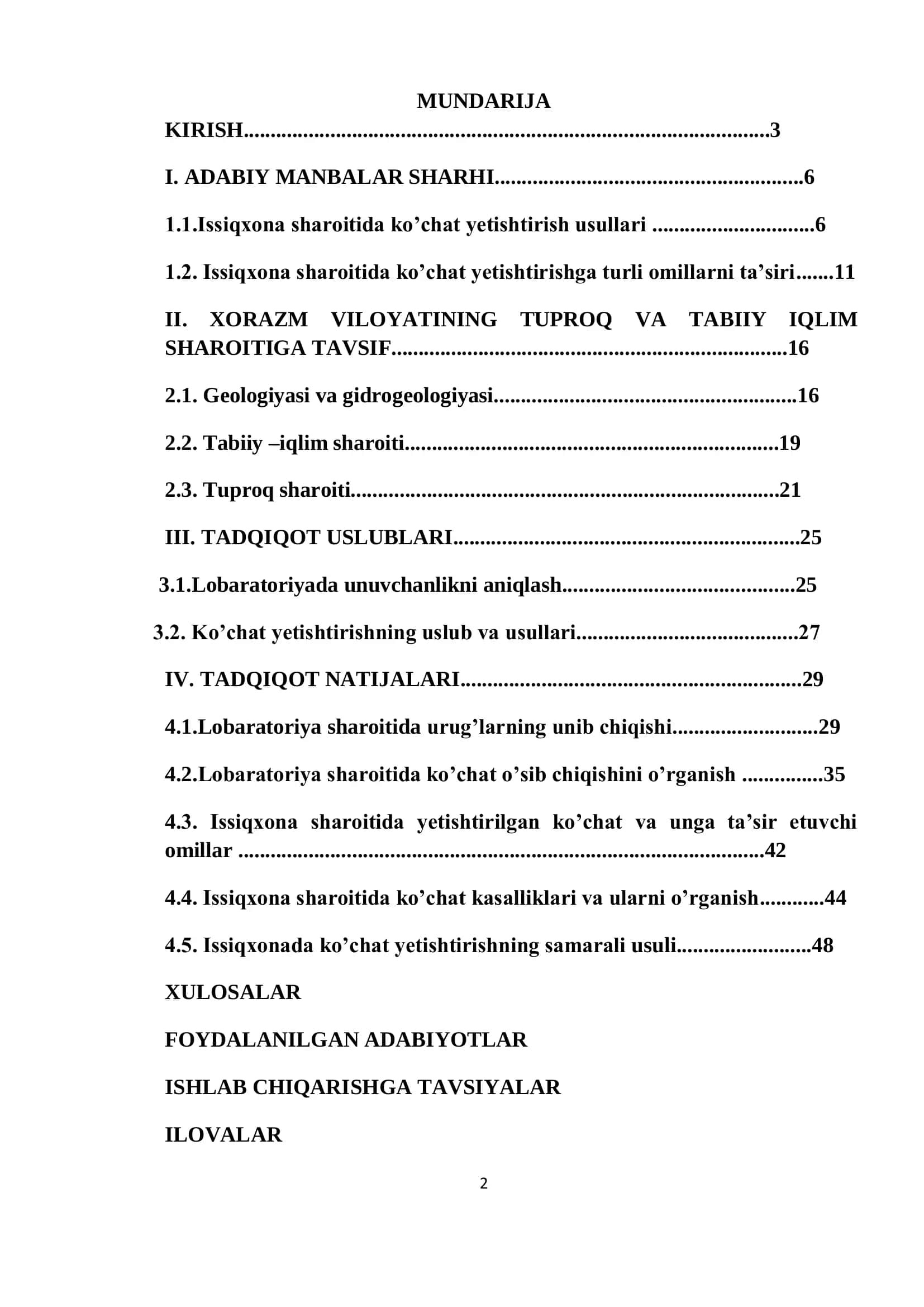 “Issiqxonada ko’chat yetishtirishning samarali usullarini qo’llash” 2