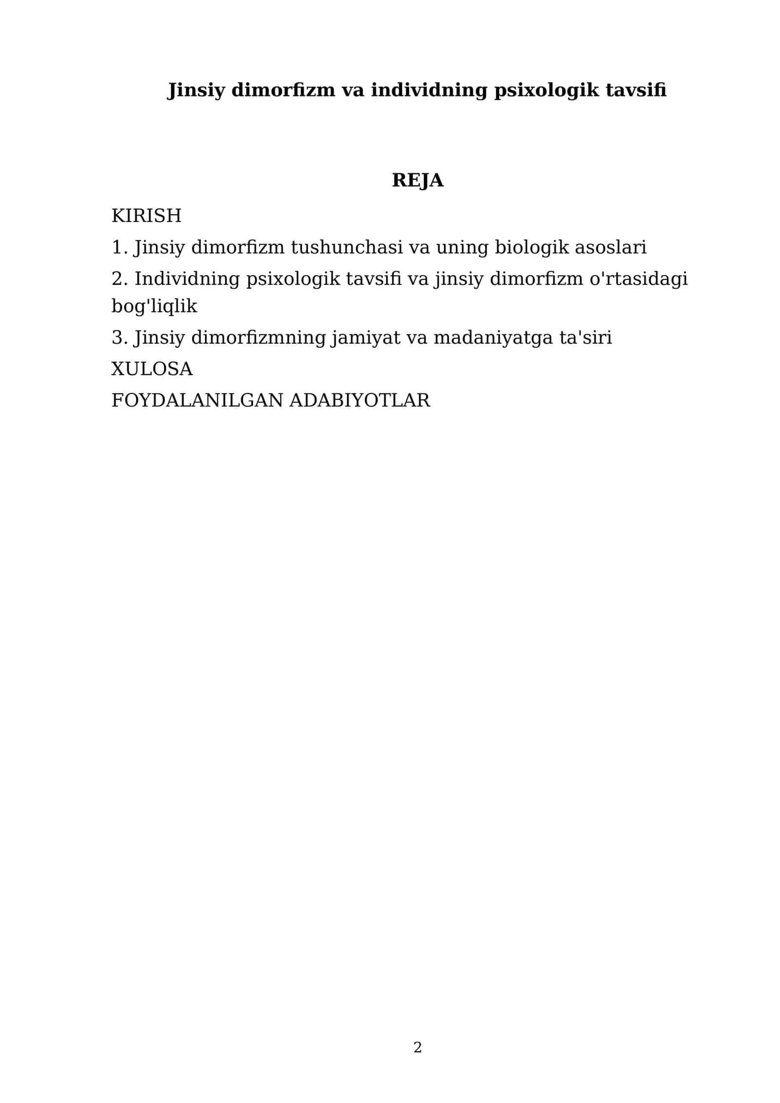 Jinsiy dimorfizm va individning psixologik tavsifi 2