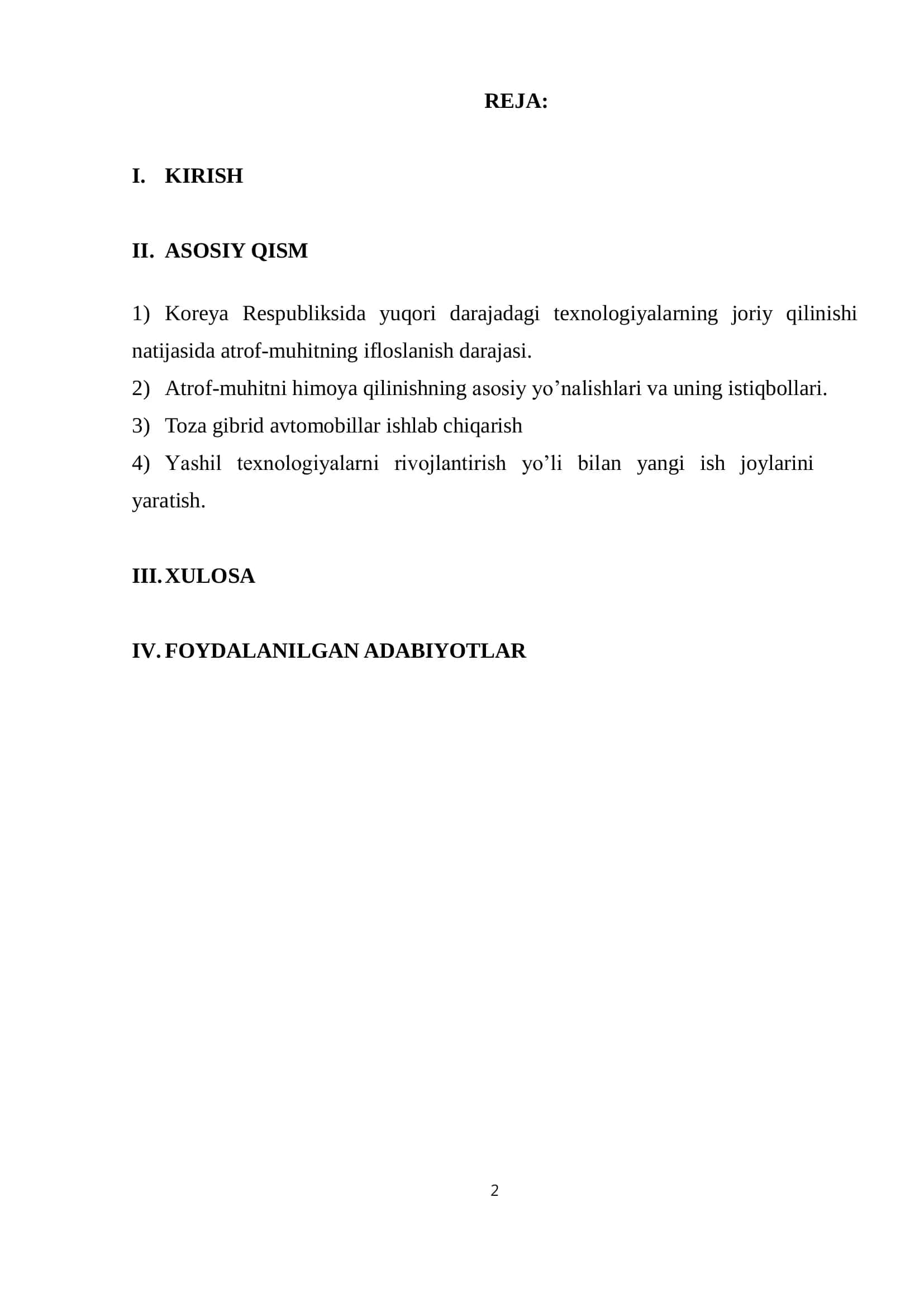 Koreya Respublikasida ekologik muammolar va ularni bartaraf etishning iqtisodiy yo’llari 2