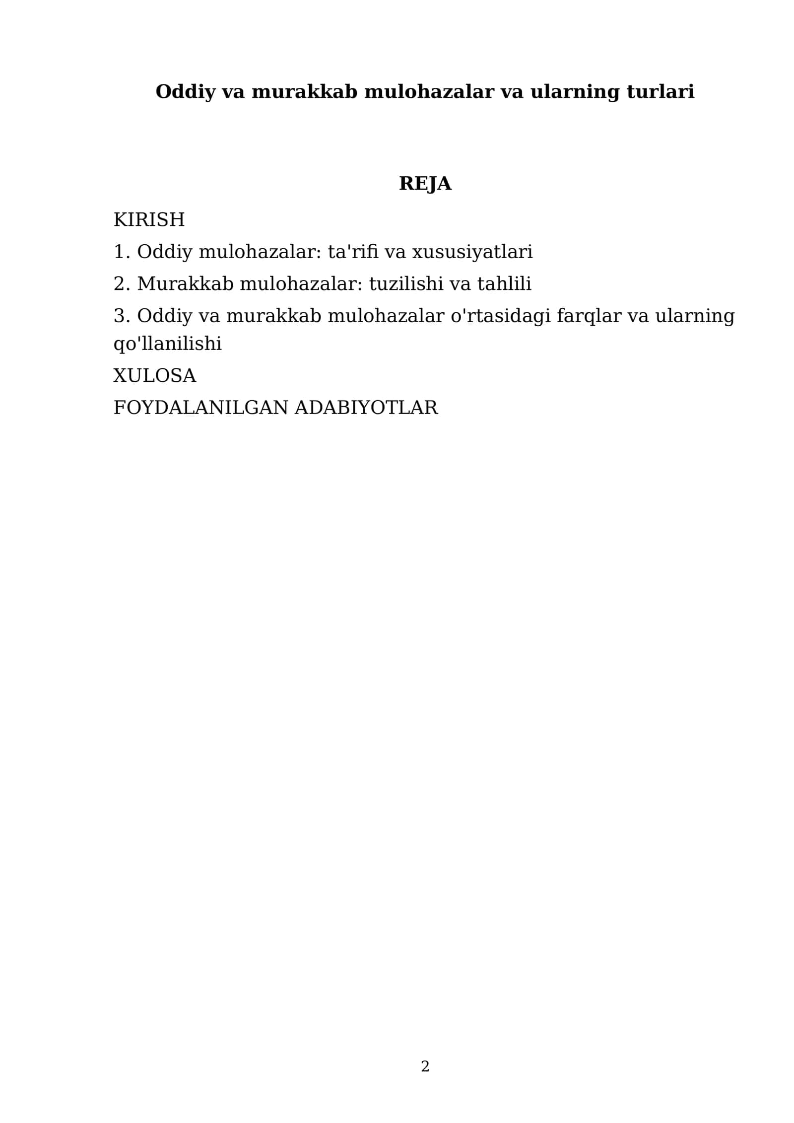 Oddiy va murakkab mulohazalar va ularning turlari 2