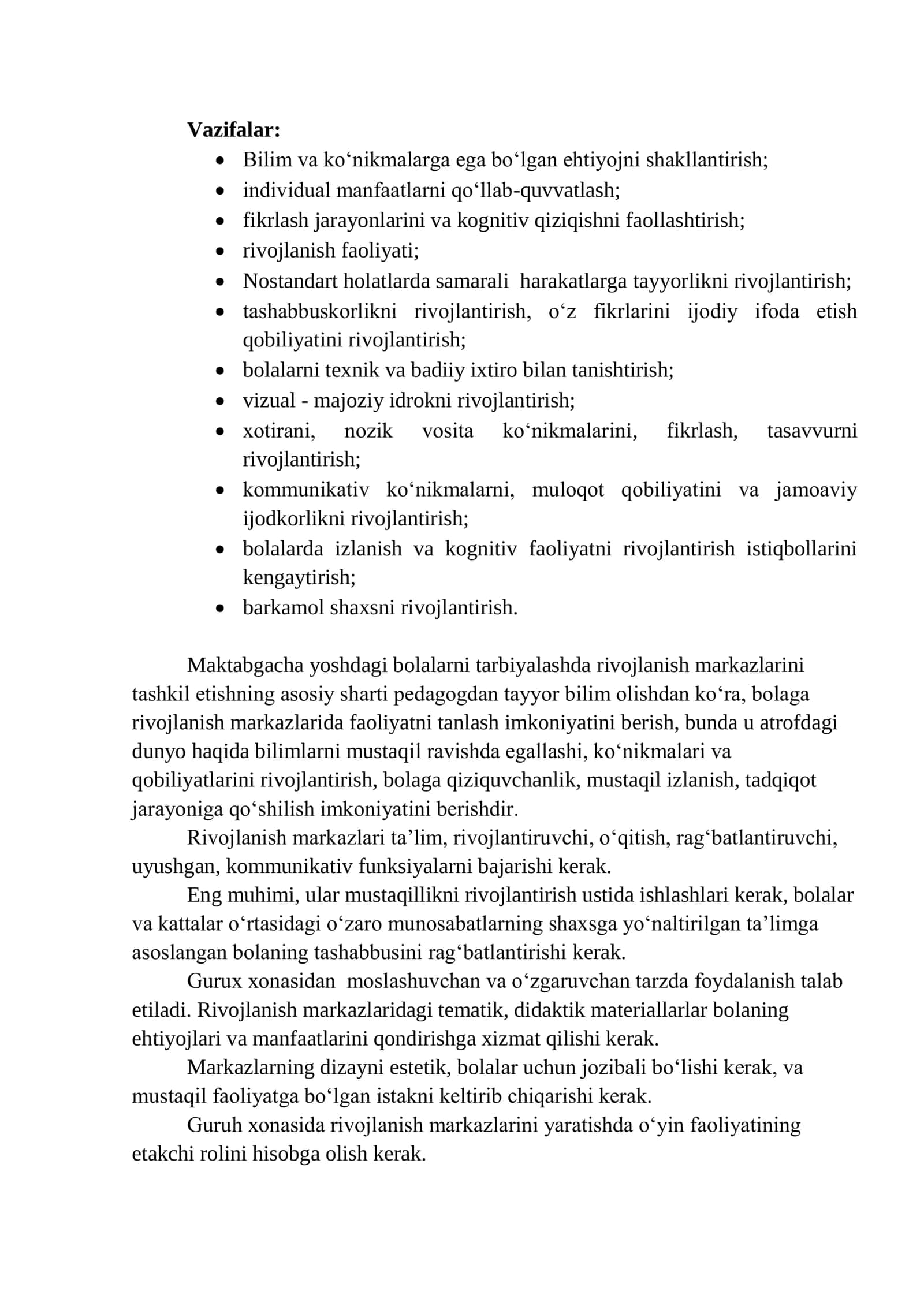 “Ilk qadam” Davlat dasturi asosida maktabgacha ta’lim 2