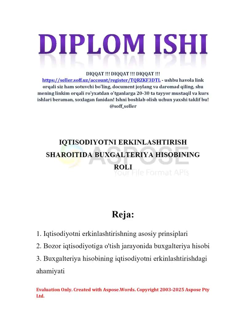 Iqtisodiyotni erkinlashtirish sharoitida buxgalteriya hisobining roli 2