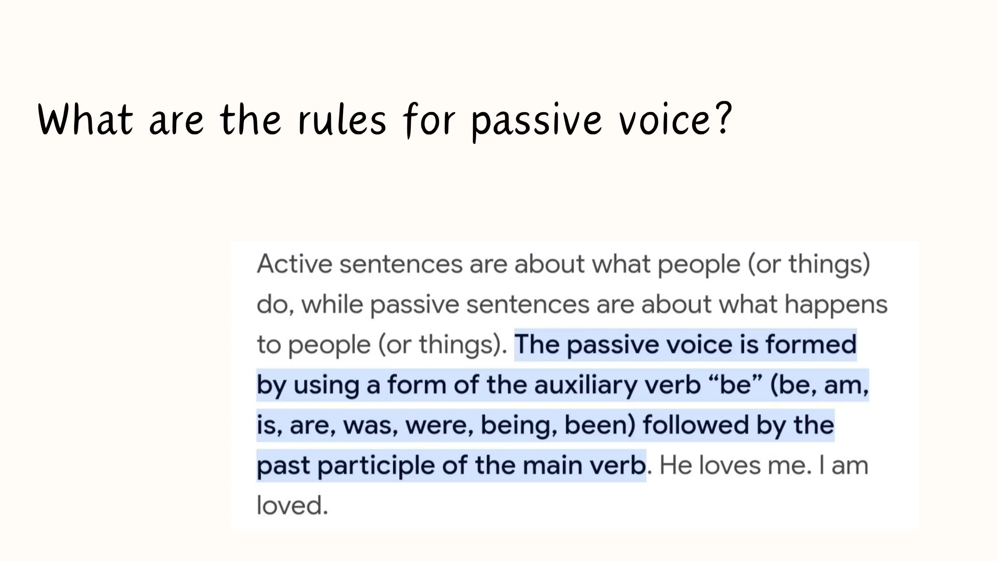 The Passive Voice 2