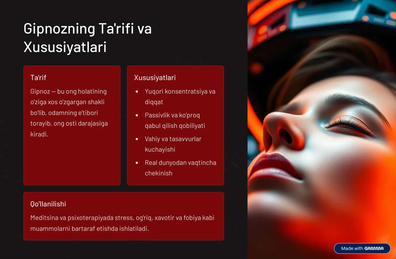 Gipnoz: Umumiy Tushuncha va Asosiy Ma'lumotlar 2