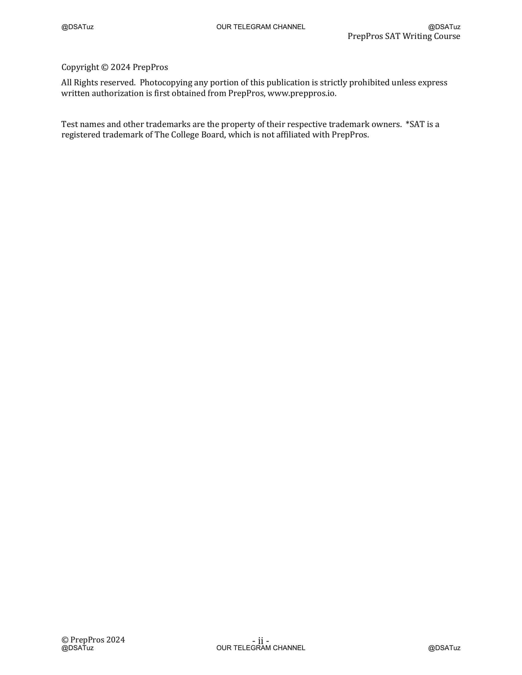 Digital SAT Writing Course 2
