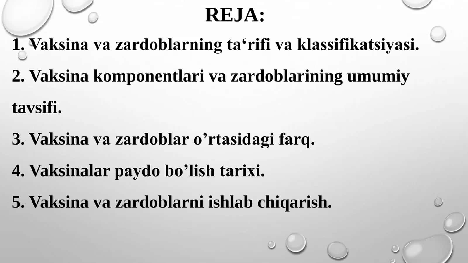 VAKSINALAR (IMMUNOBIOTEXNOLOGIYA). UMUMIY TASNIF, KLASSIFIKATSIYASI VA VAKSINALARNI ISHLAB CHIQARISH 2