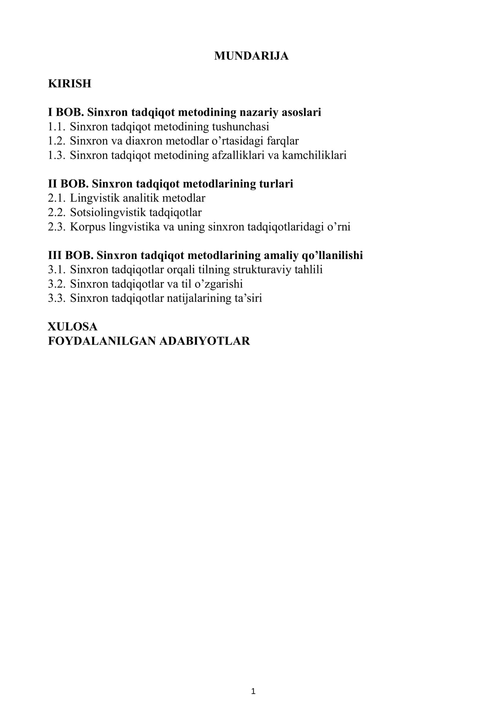 Tilshunoslikda sinxron tadqiq metodlari 2