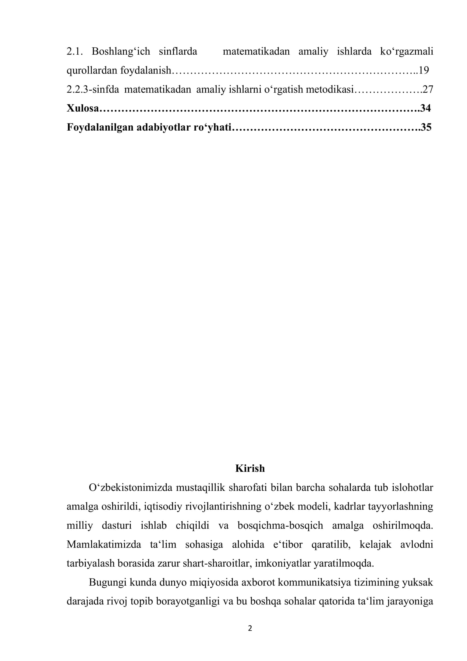 3-sinf matematika darslarida amaliy ishlardan foydalanish metodikasi 2