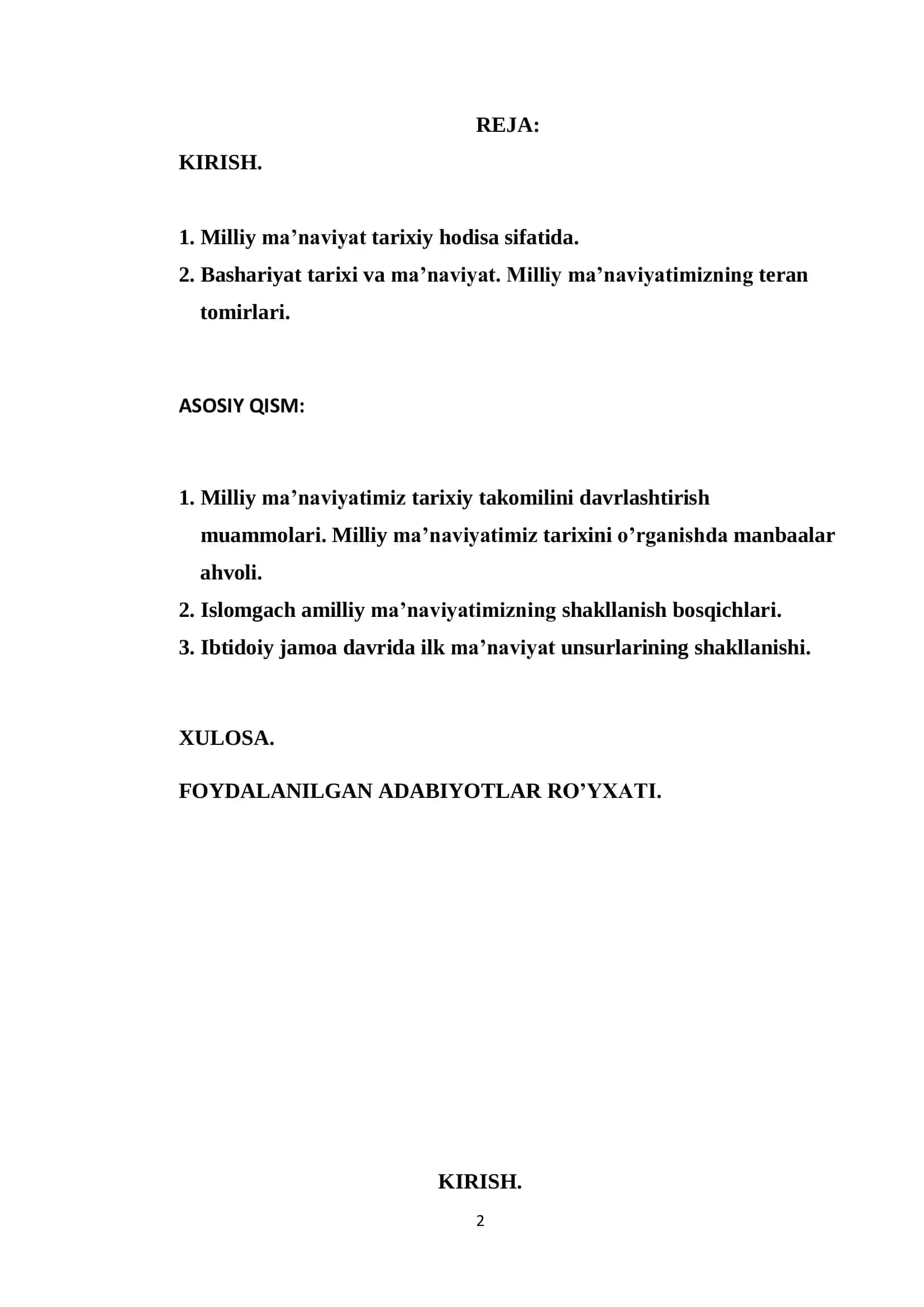 MILLIY MA’NAVIYATIMIZNING TAKOMIL BOSQICHLARI 2