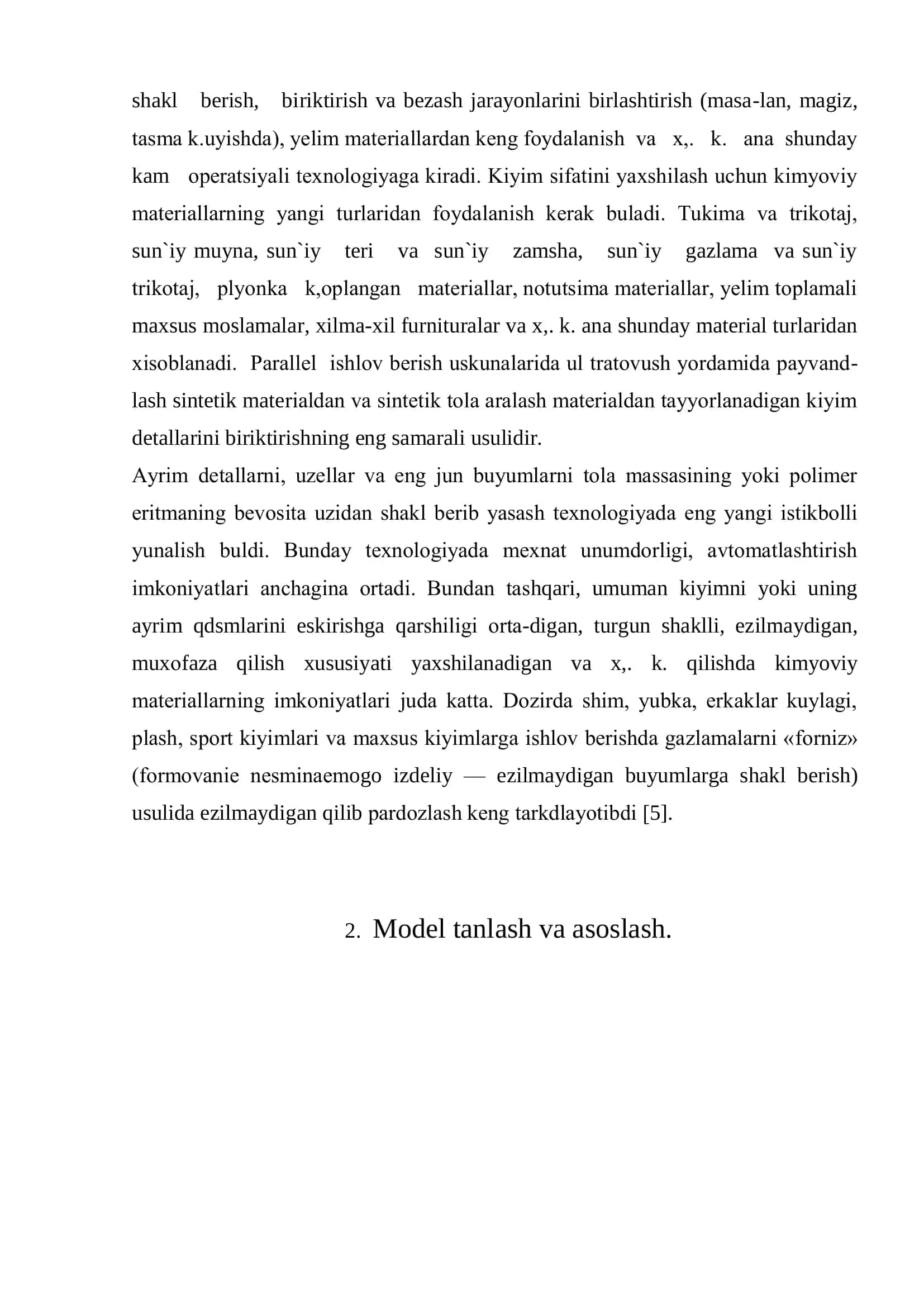 Ayollar dekorativ yubkasiga texnologik ishlov berish, texnologik tartibina tuzish 3