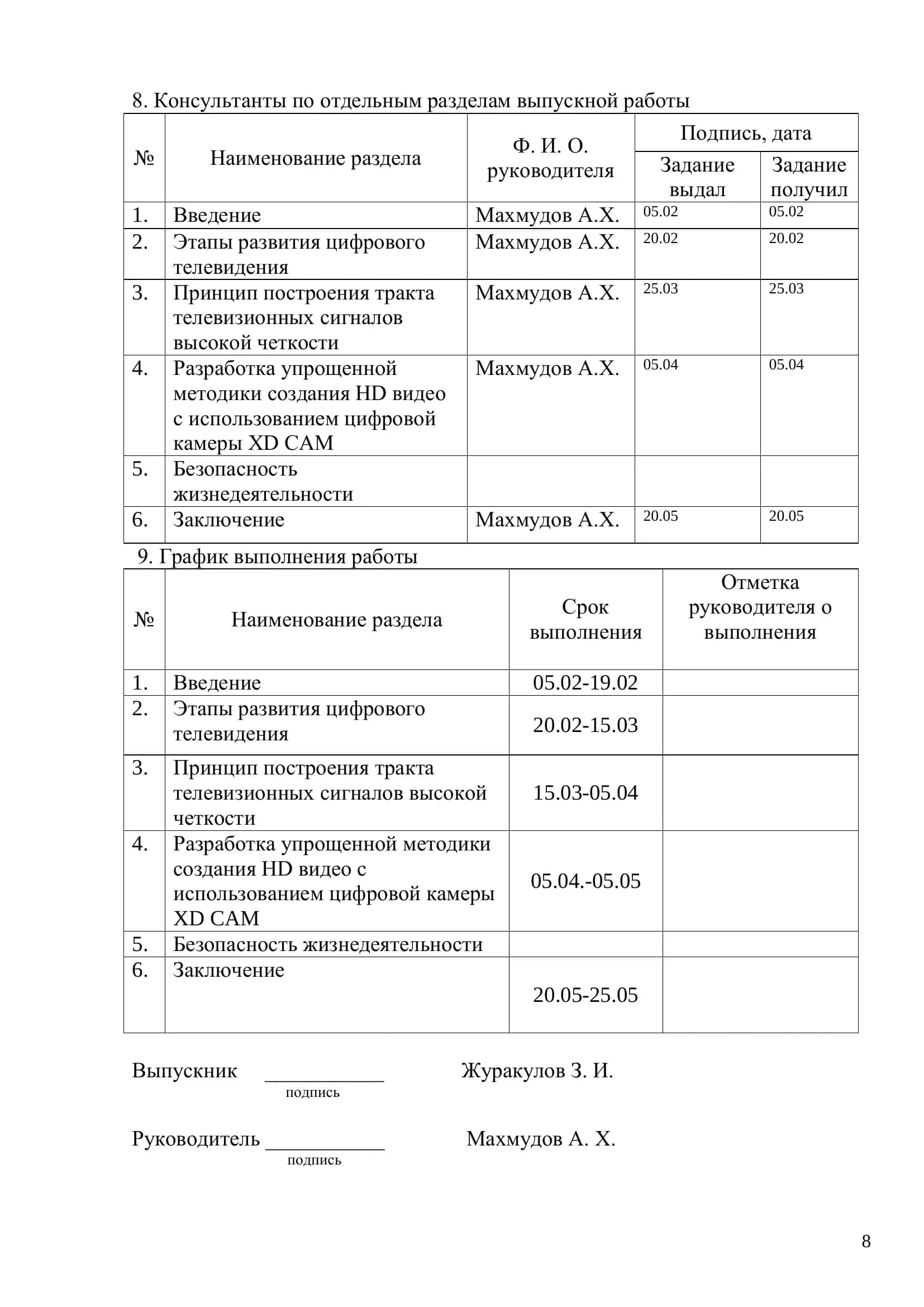 Разработка упрощенной методики создания HD видео с использованием цифровой камеры XD CAM 3