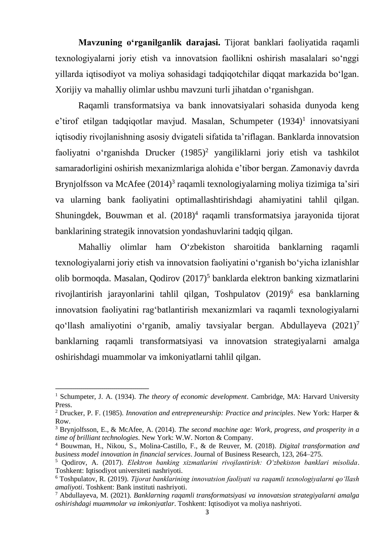 Tijorat banklari faoliyatiga raqamli texnologiyalarni joriy etishda 3