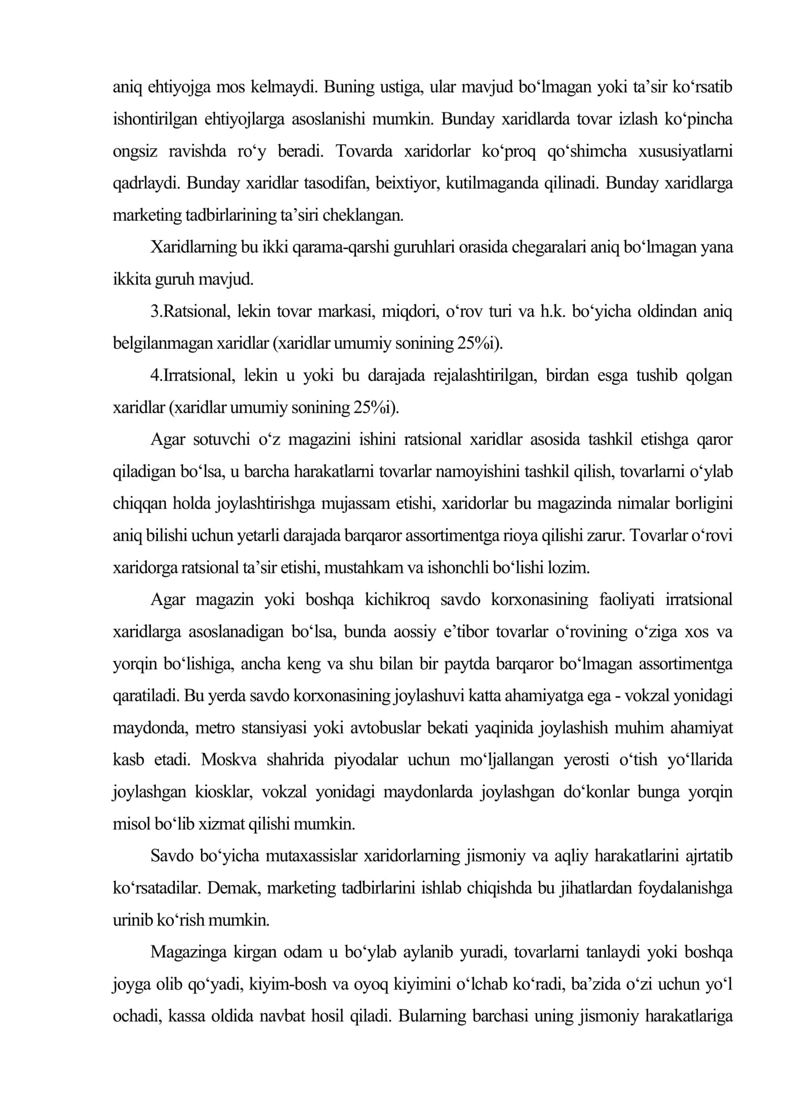 Savdo va xizmatlar sohasi marketingi 3