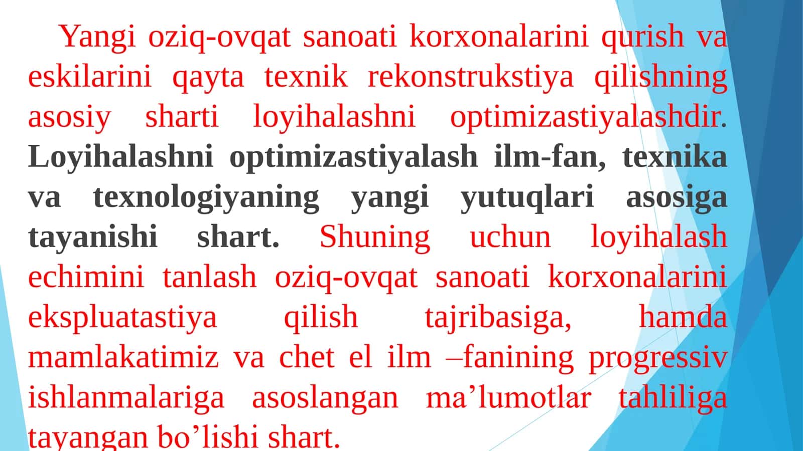 AMALIY MASHG'ULOT DONNI SAQLASH VA QAYTA ISHLASH KORHONALARINI LOYIHALASHNING ASOSIY QOIDALARI 3