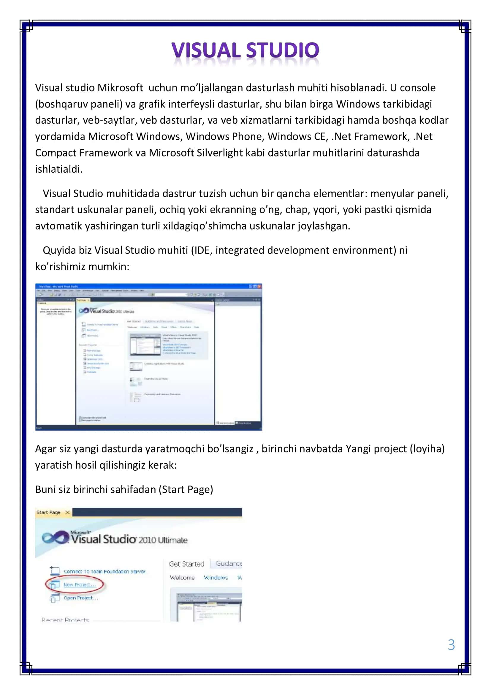 VISUAL STUDIO 3