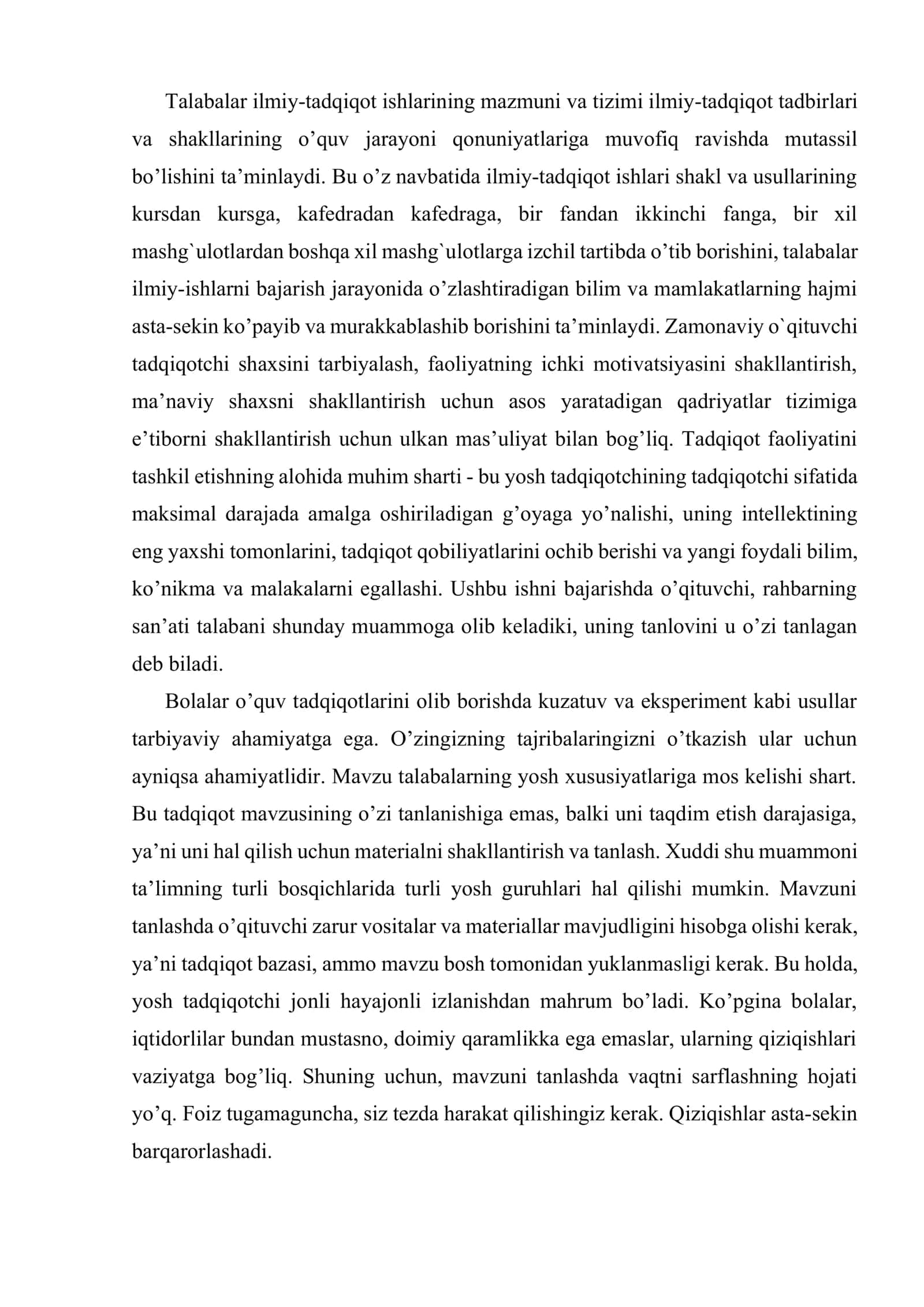 Kreativ yondashuv asosida nazariy-amaliy mashg’ulotlar uchun didaktik ishlanmalar tayyorlash 3