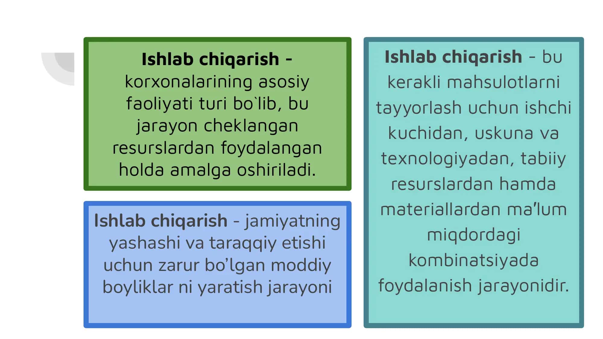 Ishlab chiqish nazariyasi 3