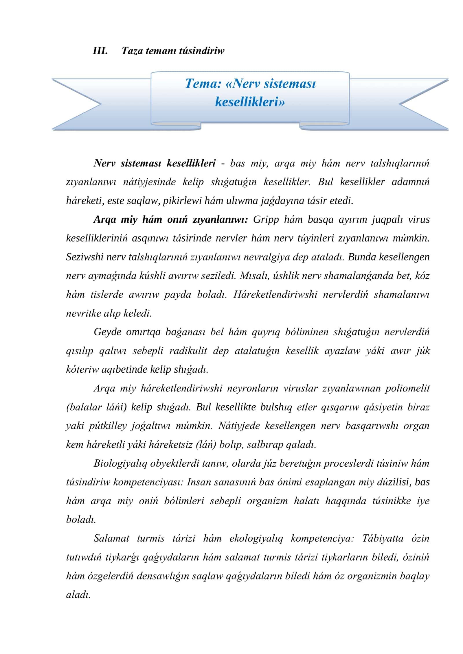 Nerv sisteması kesellikleri 3