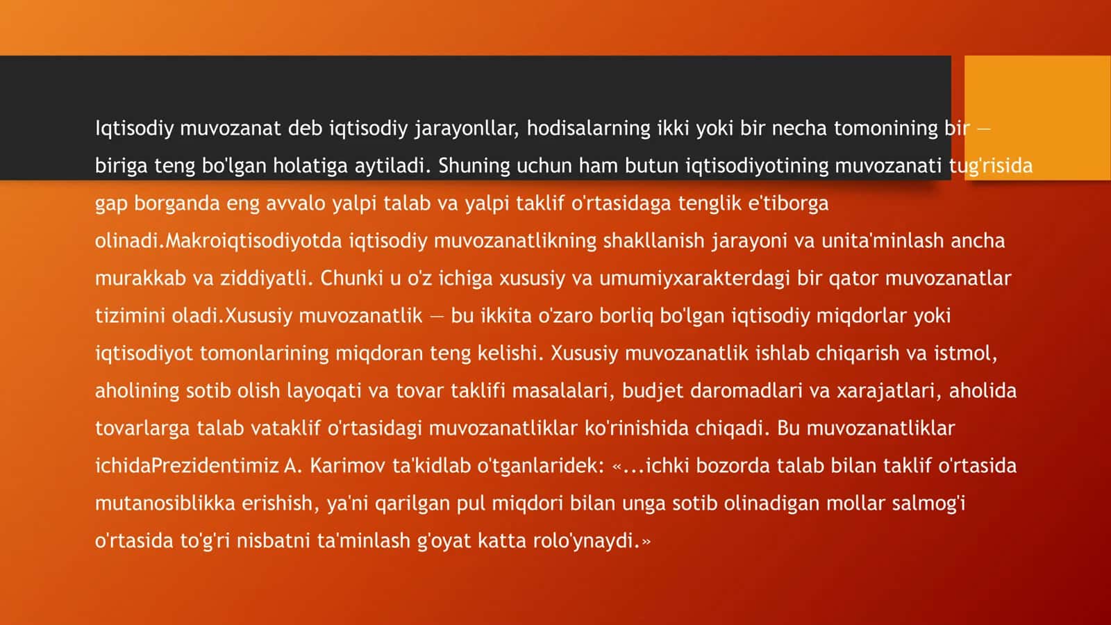 Iqtisodiy muvozanatlik ko’rinishlari va iqtsodiy nisbatlar 3