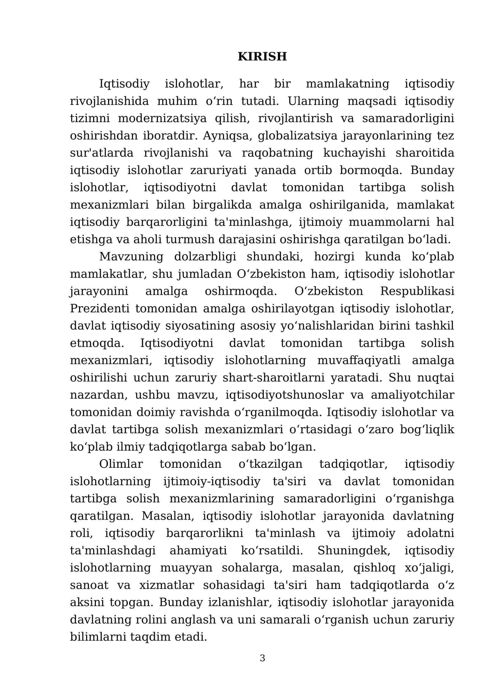 Iqtisodiy islohotlar va iqtisodiyotni davlat tomonidan tartibga solish mexanizimining shaklllanishi 3
