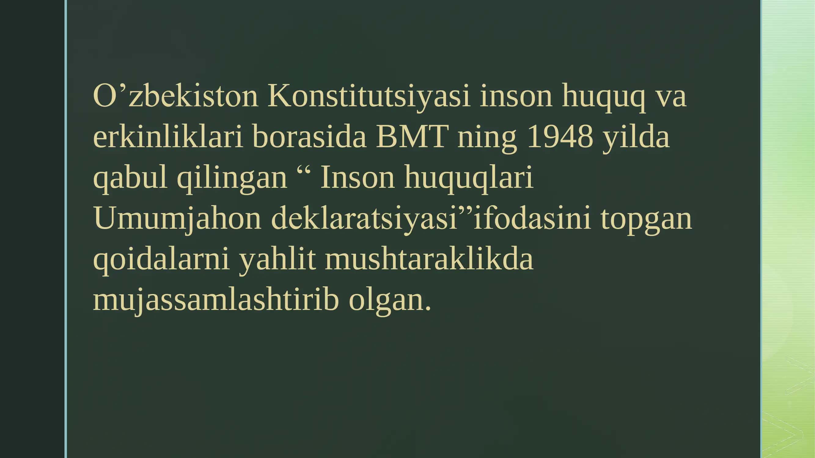 Yangi O'zbekistonda inson haq-huquqlari va erkinliklari kafolatining yaratilishi 3