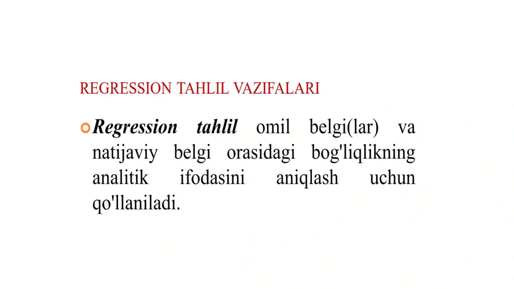 Regression va korrelyatsion tahlil 3
