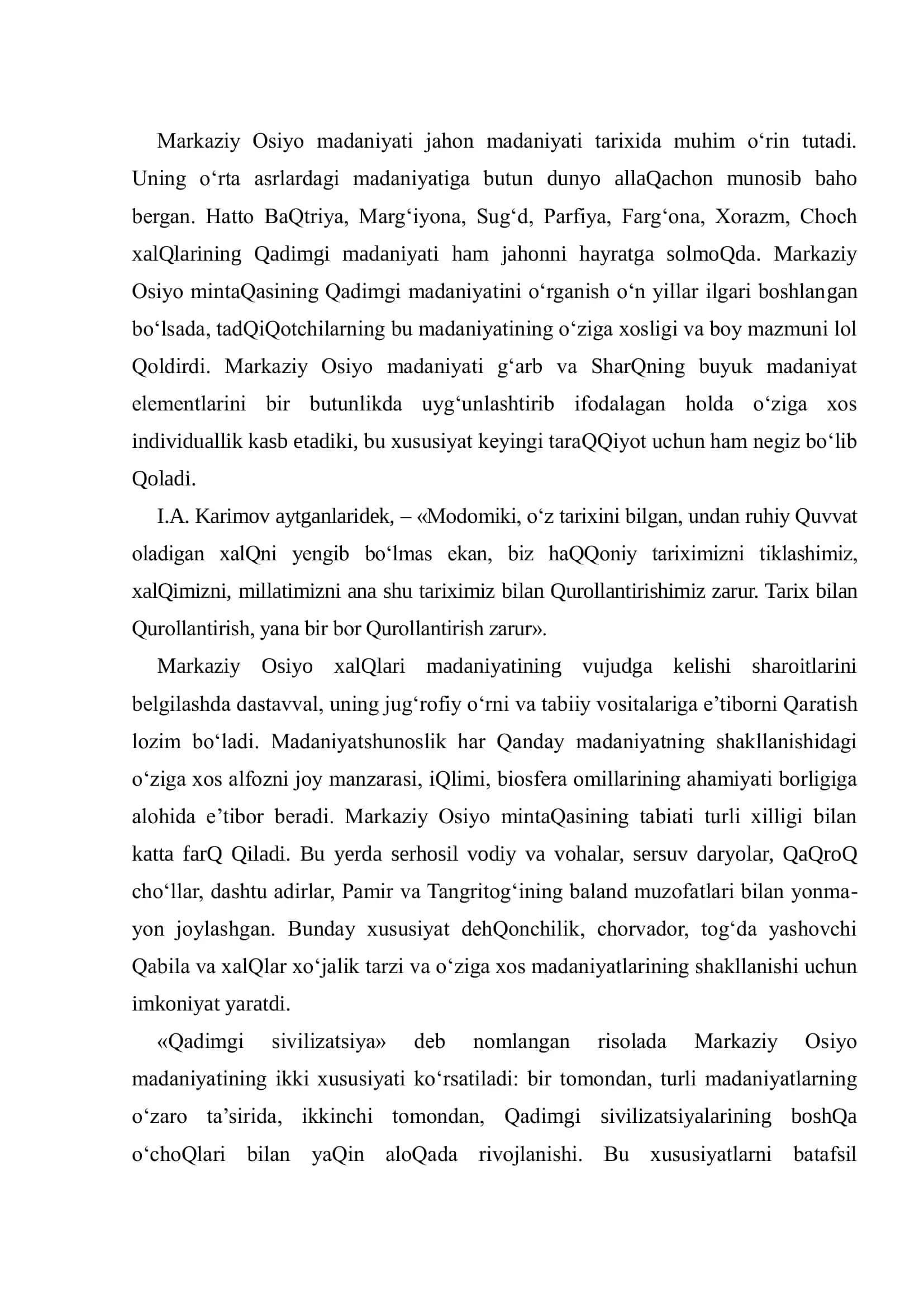 Markaziy Osiyo xalqlarining qadimgi madaniyati. Sharq uyg‘onish davri madaniyati 3