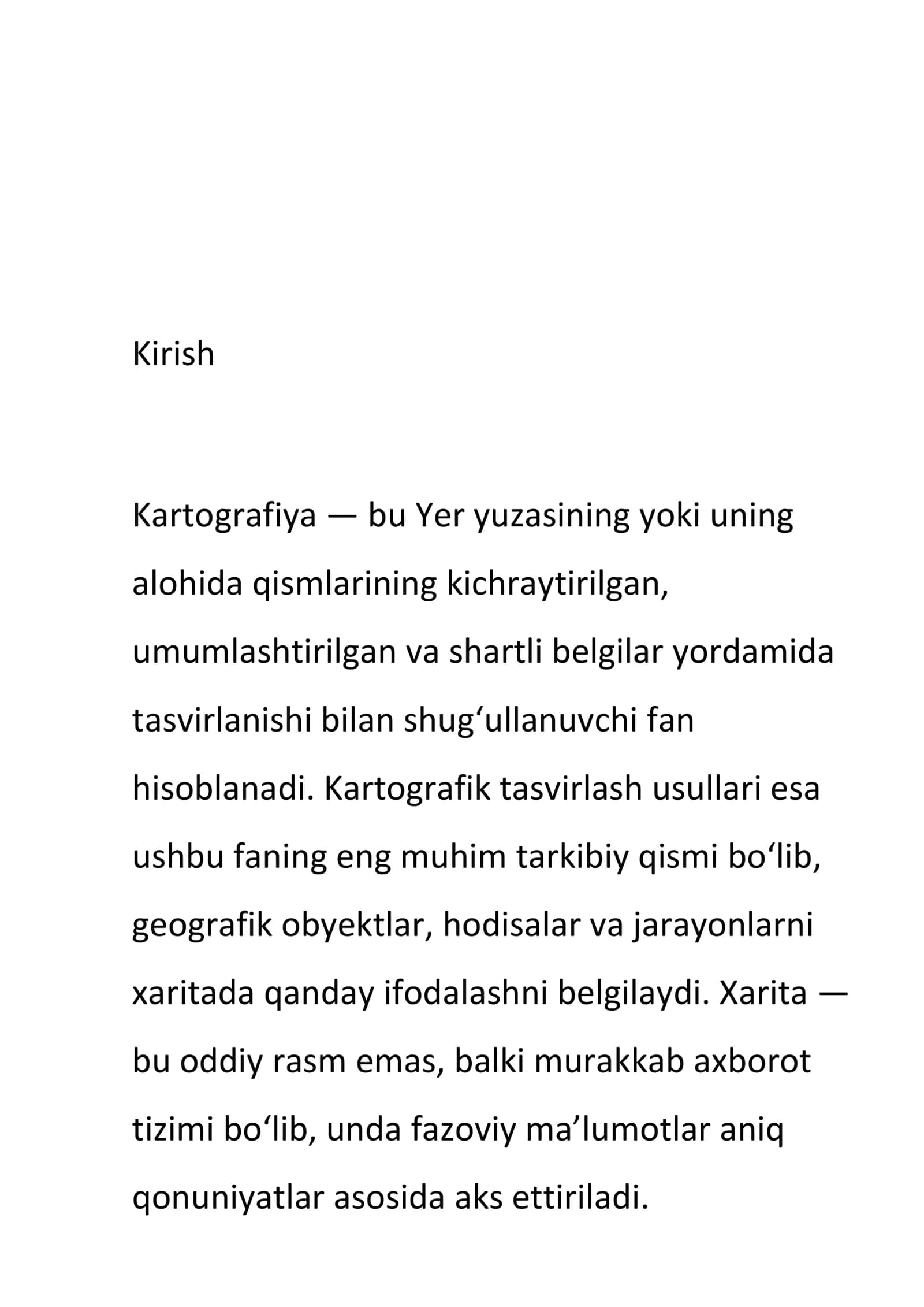 Kartografik tasvirlashning nazariy asoslari 3