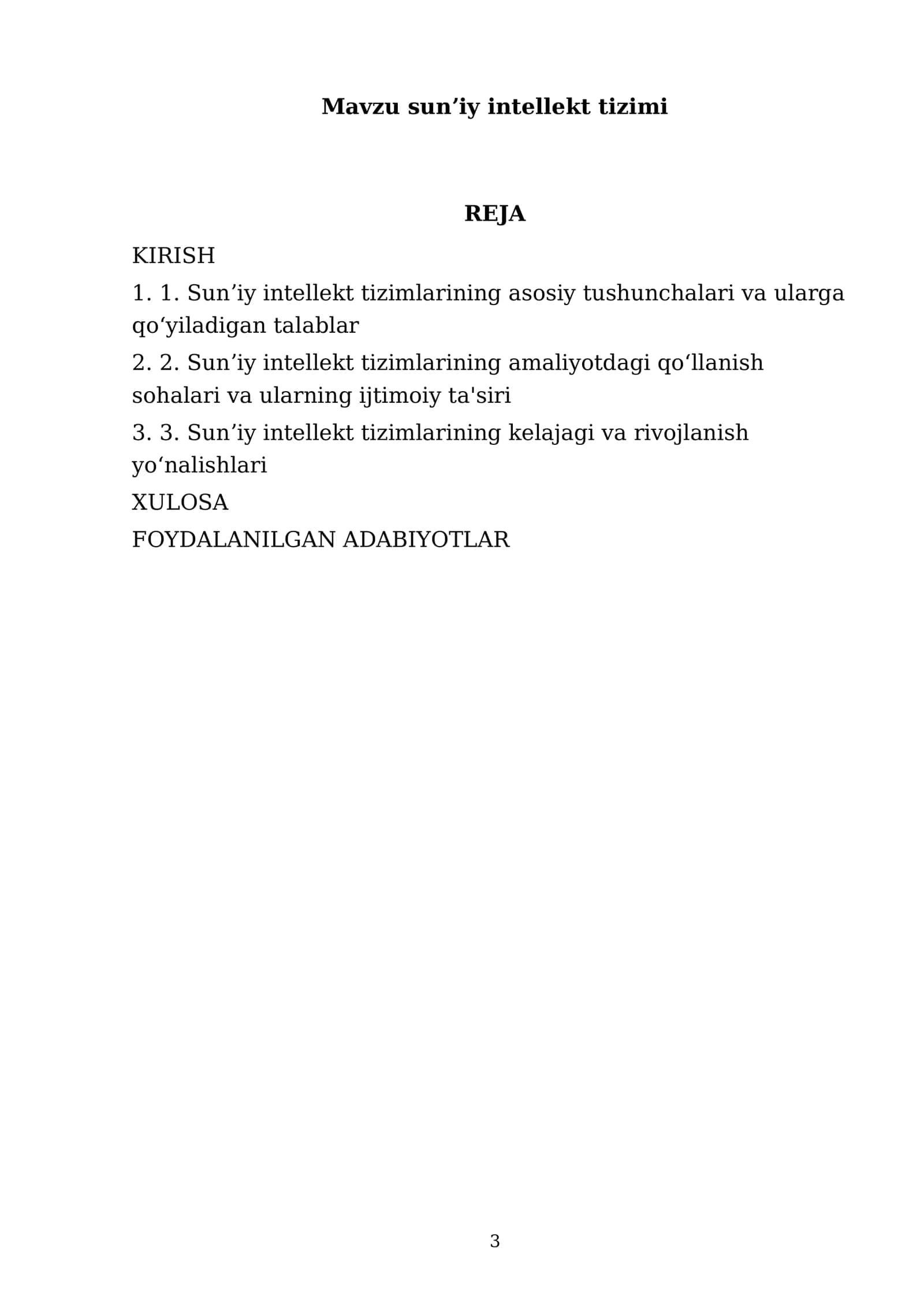 Sunʼiy intellekt tizimi 3