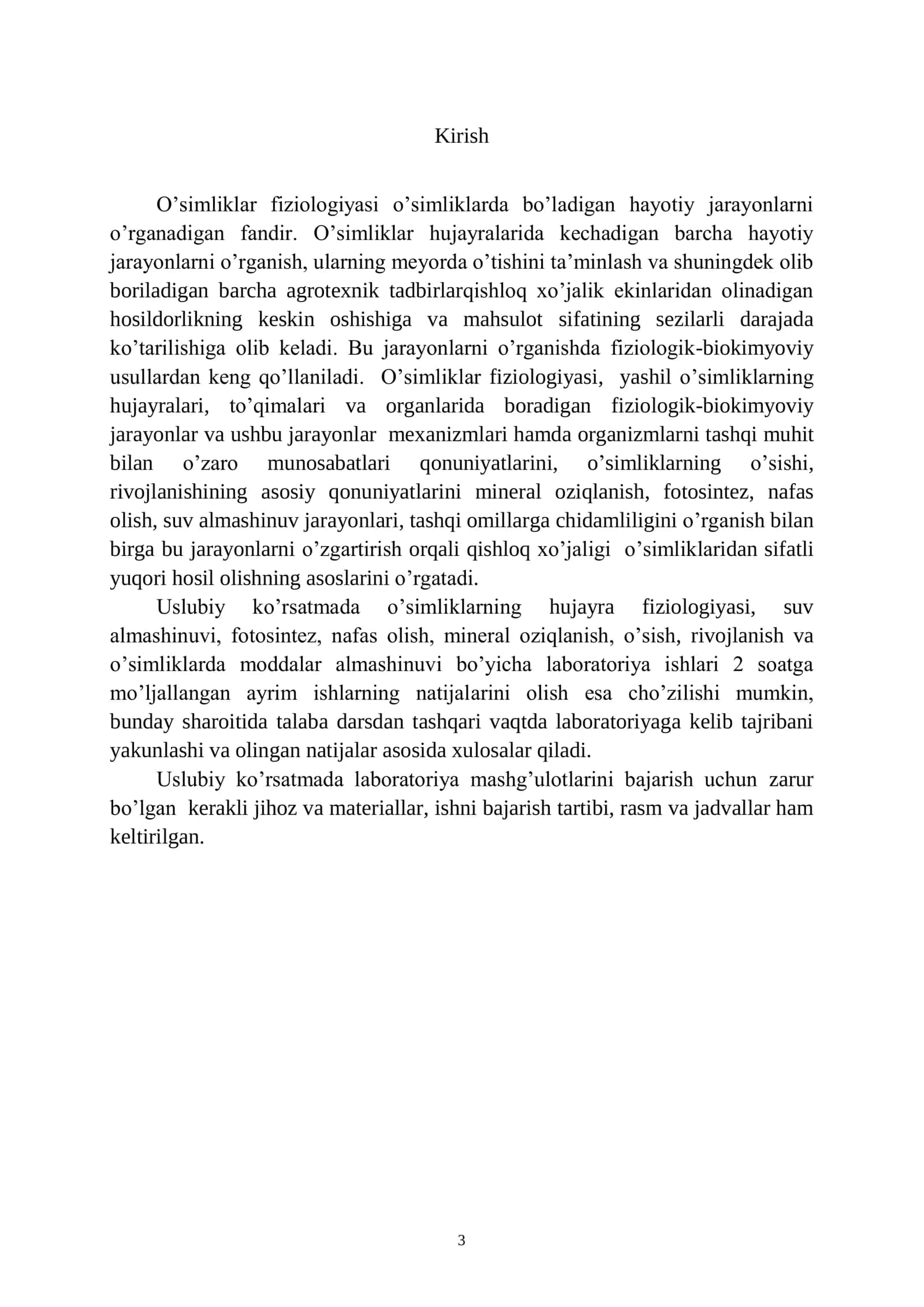 Botanika va o’simliklar fiziologiyasi (II-qismi) 3
