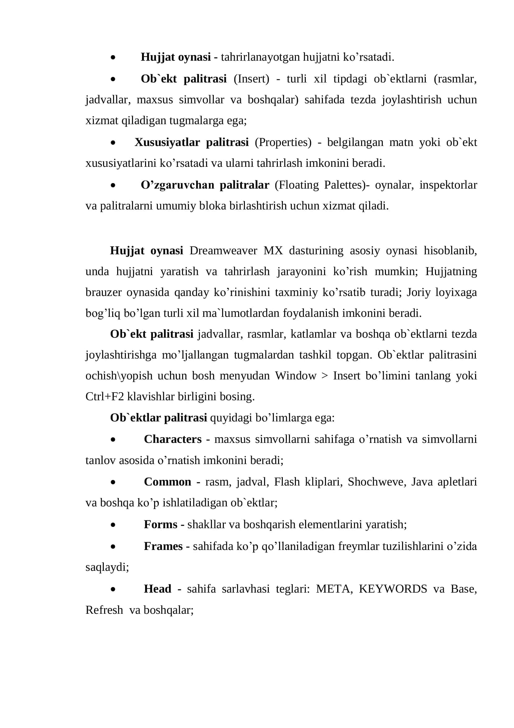 DREAMWEAVER WEB-MUHARRIRI 3