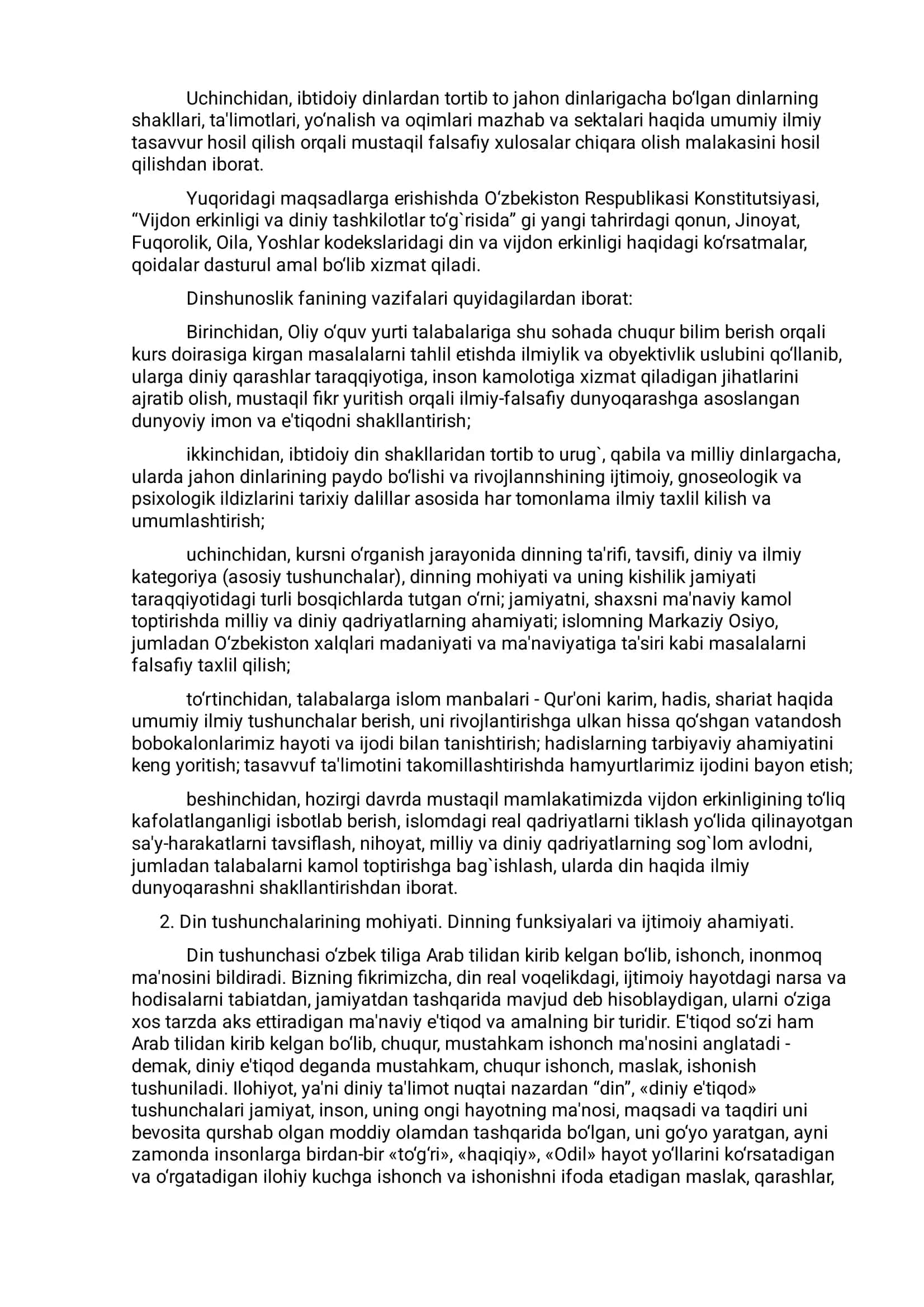 Dinshunoslikning fanining, predmeti, funksiyalari, kategoriyalari 3