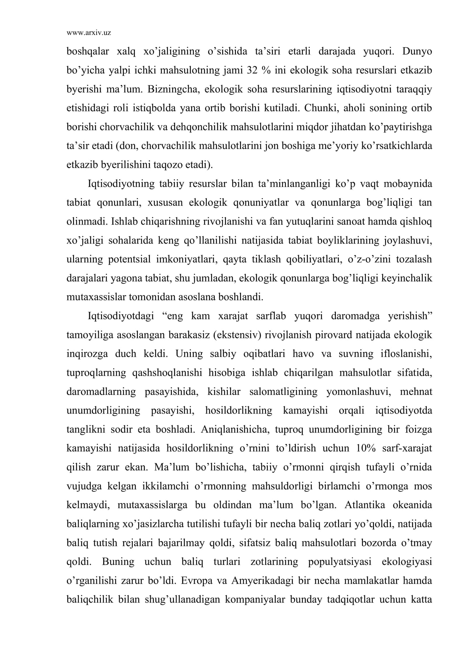 Ekologiya va iqtisodiyot 3