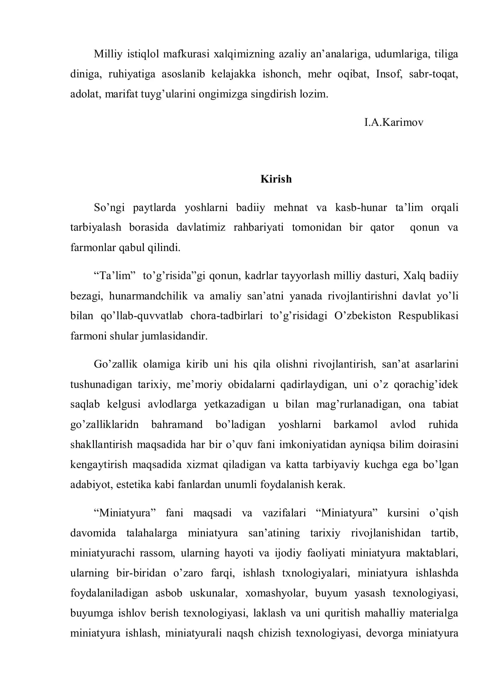 Rangtasvirda ijodiy miniatyura ishlash va shu mavzuda dars berish uslubini yaratish 3