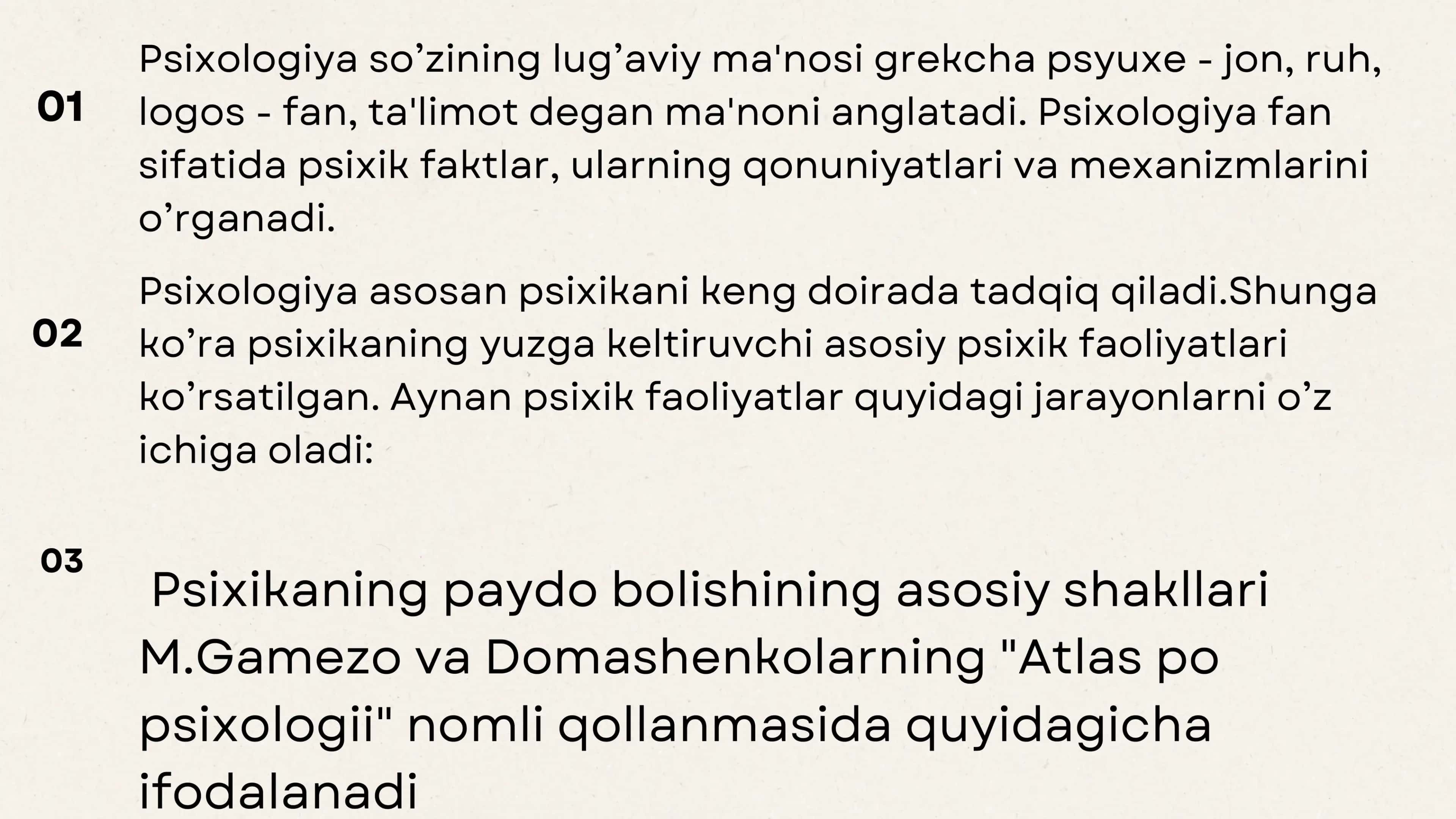 Psixologik Fikrlarning Rivojlanishi 3