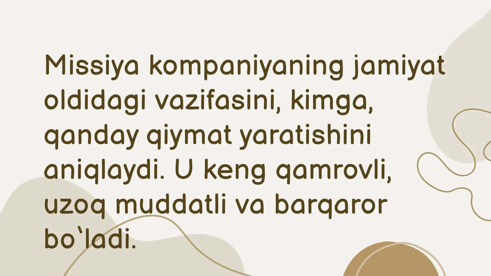 Korxonaning maqsadlari, missiyasi va strategiyasi 3
