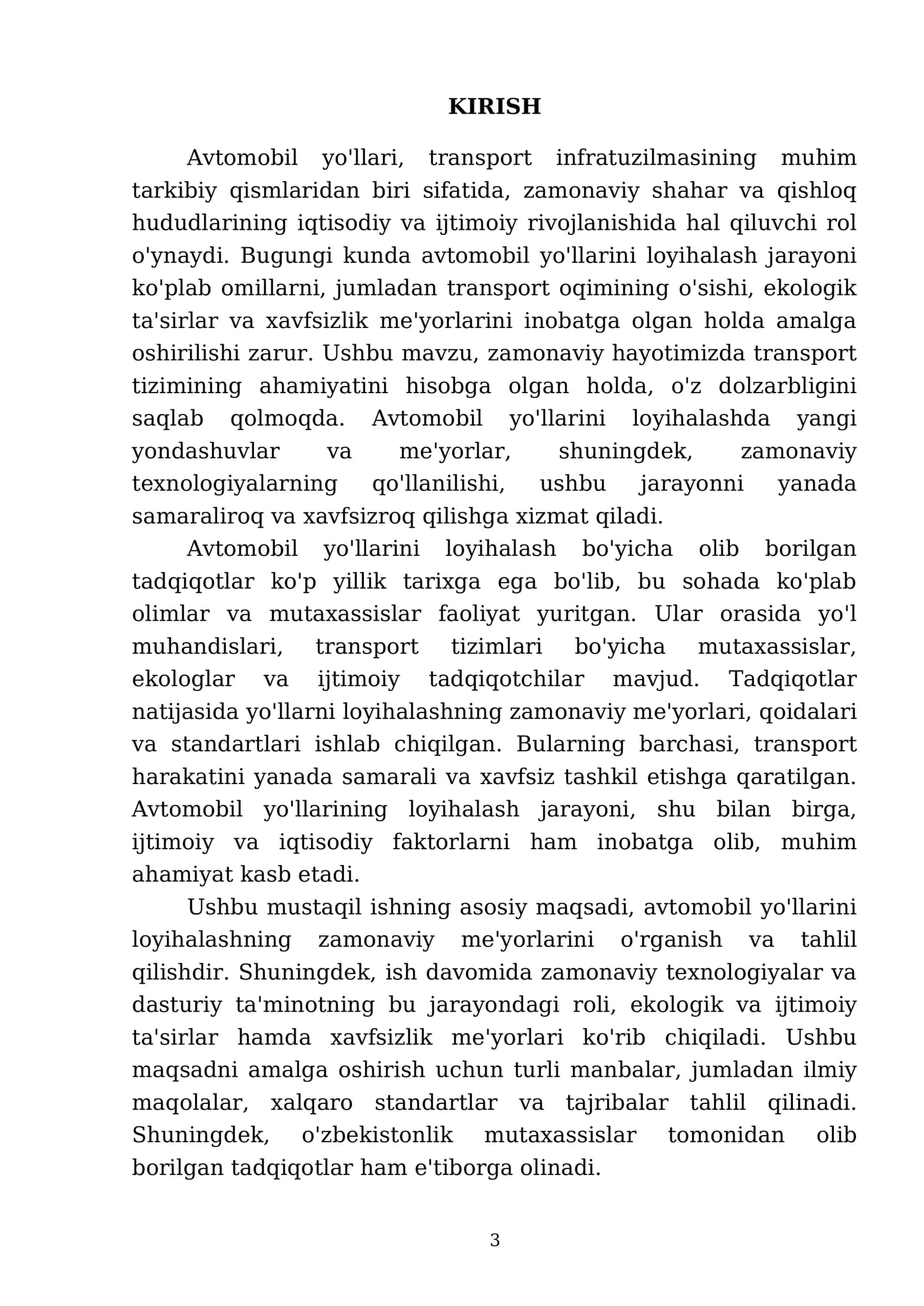 Avtomobil yollarini loyihalashni zamonaviy me'yorlari 3