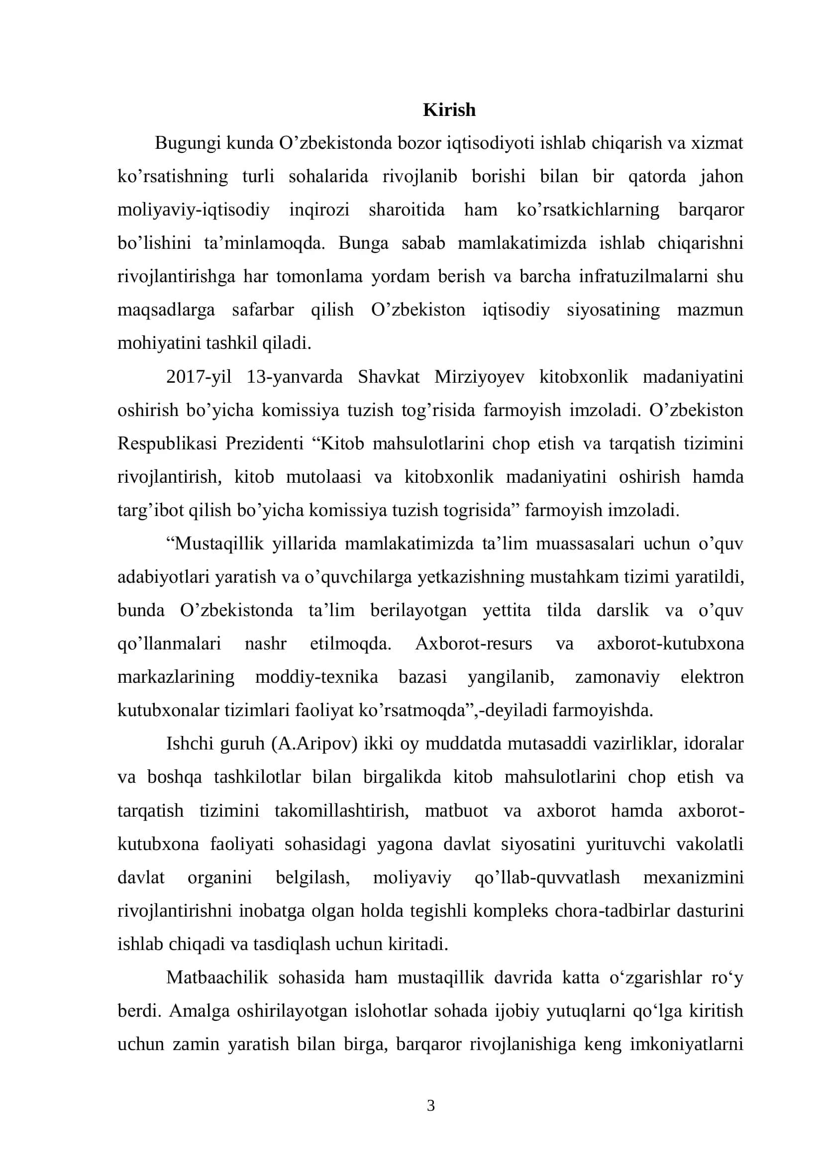 "Matbaa va qadoqlash jarayonlari texnologiyasi” ta’lim yo’nalishi 3