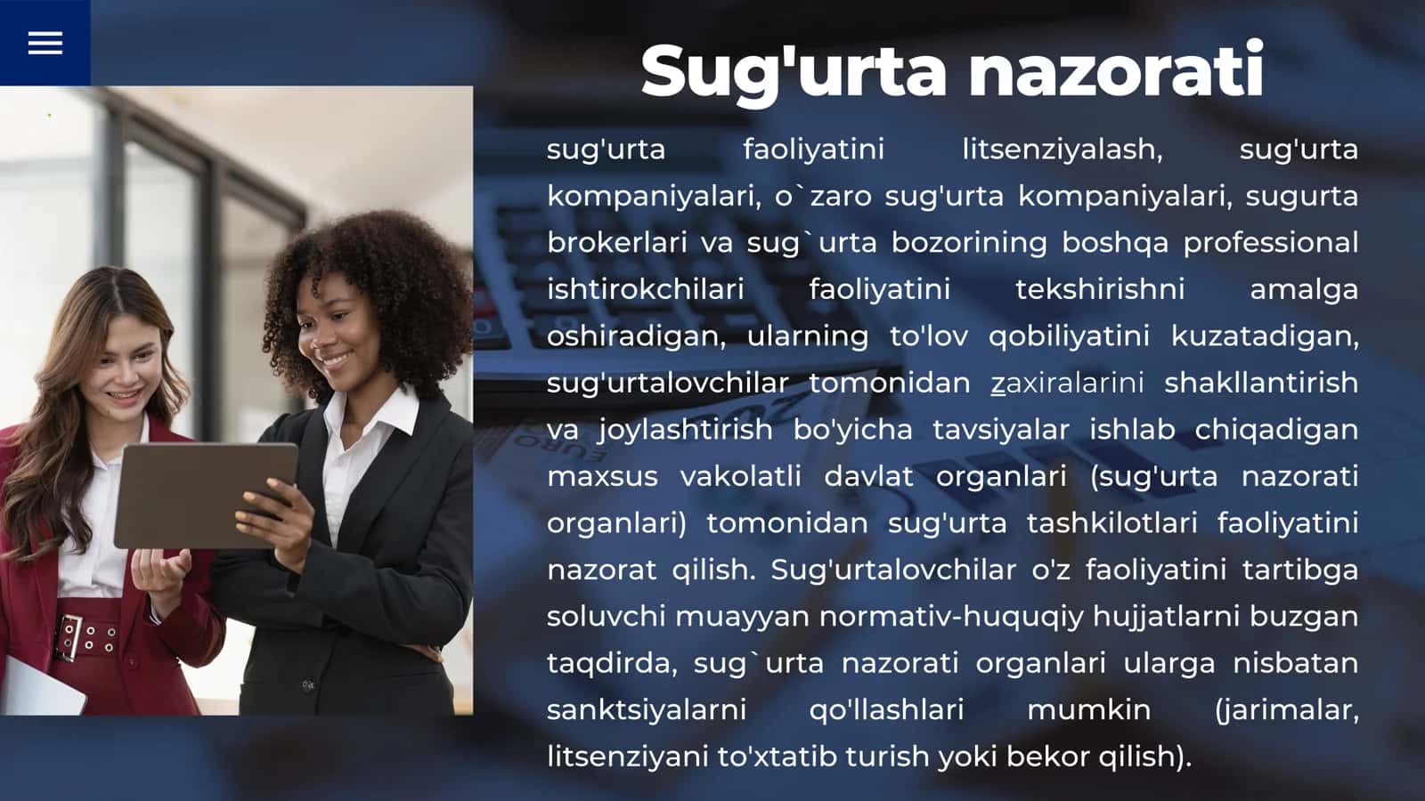 Sug`urta nazorati organlarining asosiy vazifa va funksiyalari 3